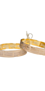 22K Gold Tri-tone Designer Ladies Bangles