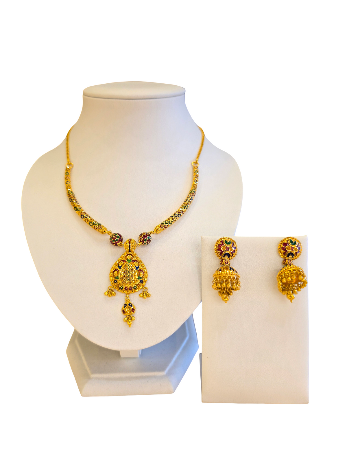 22K Gold Meena Designer Set