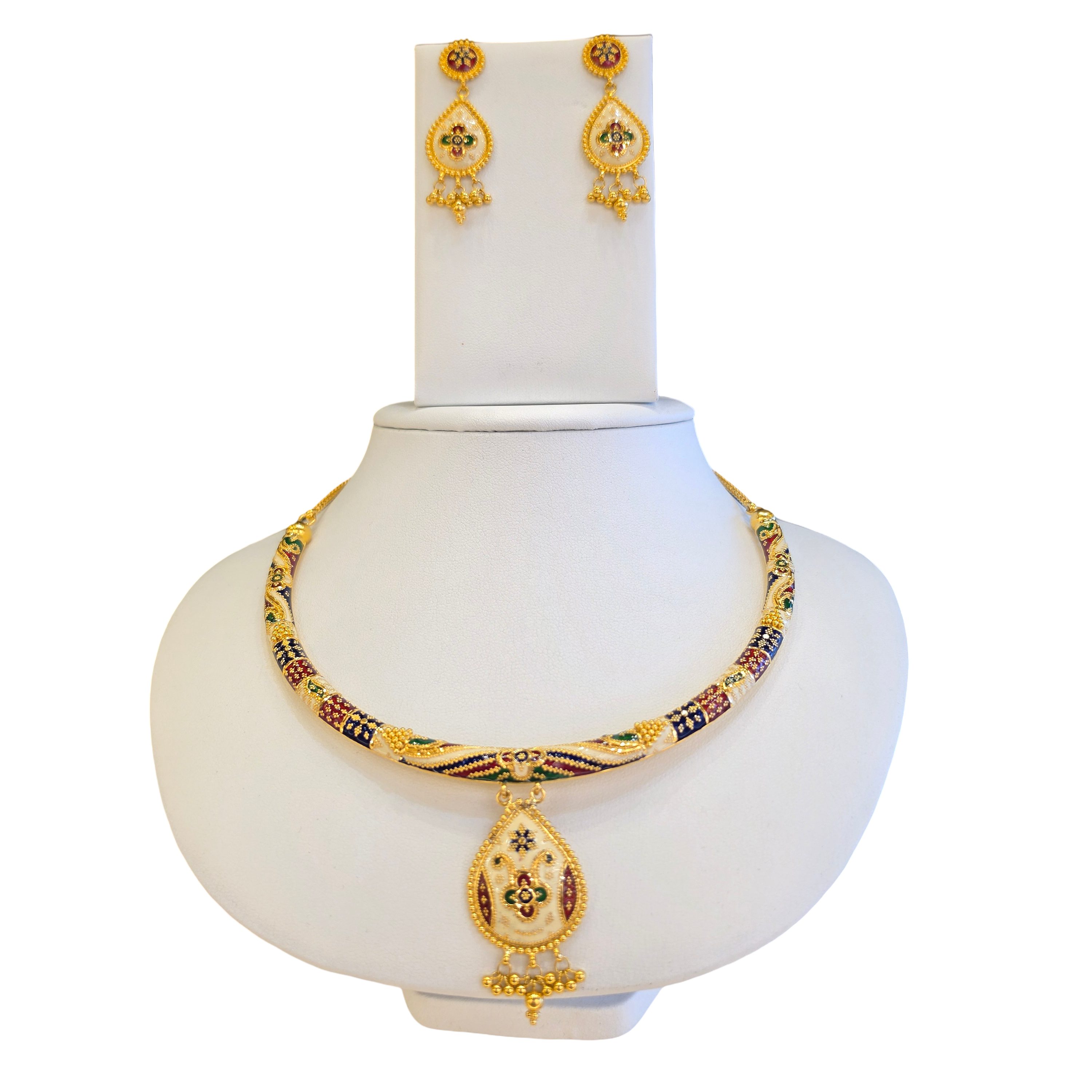 22K Gold Meena Designer Set