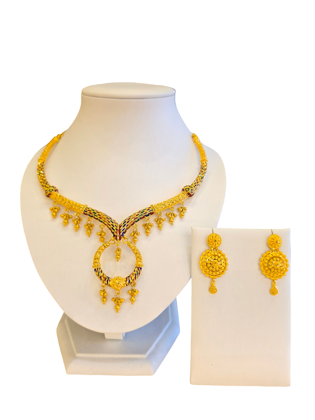 22K Gold Meena Designer Set