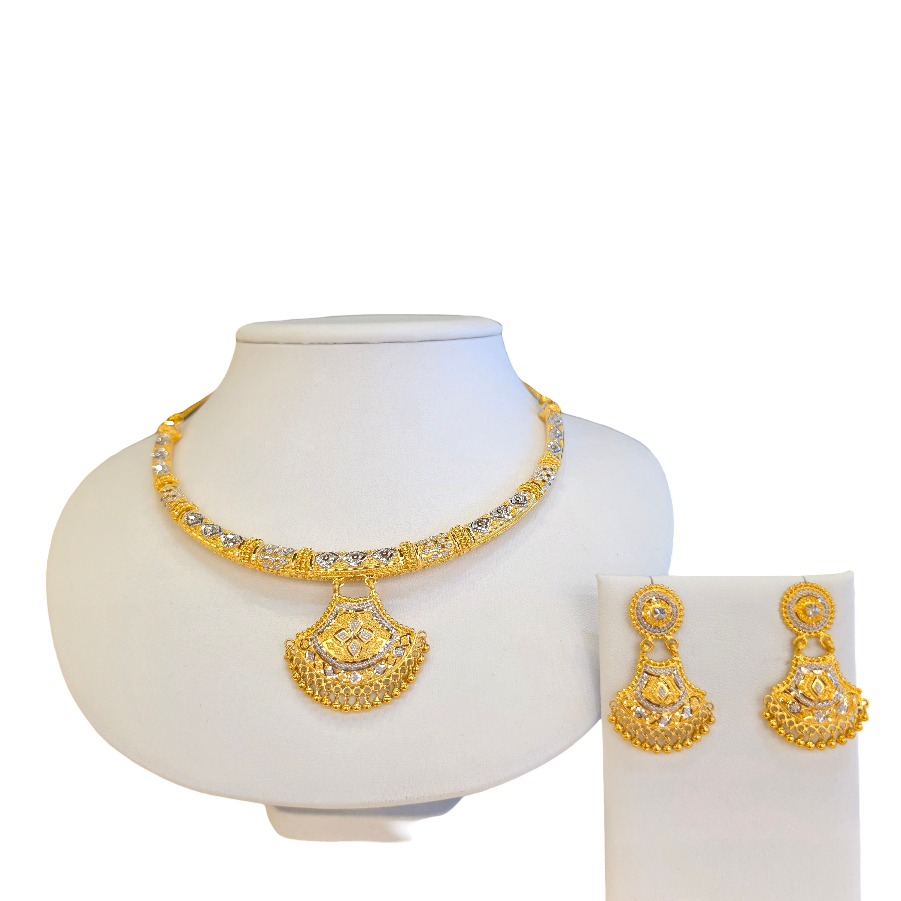 22K Gold Reversible Hasli Designer Set