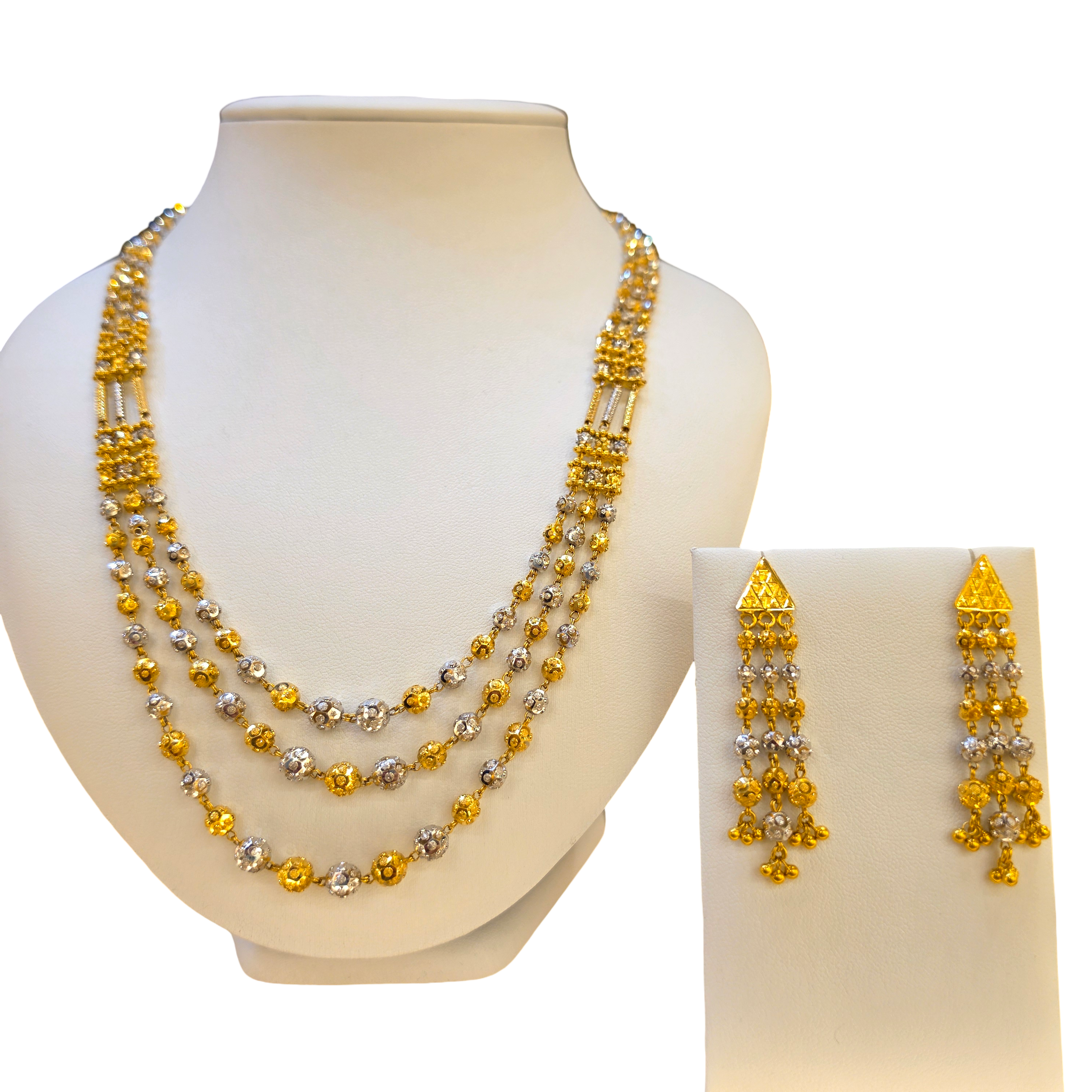 22K Two-tone Gold Designer Set