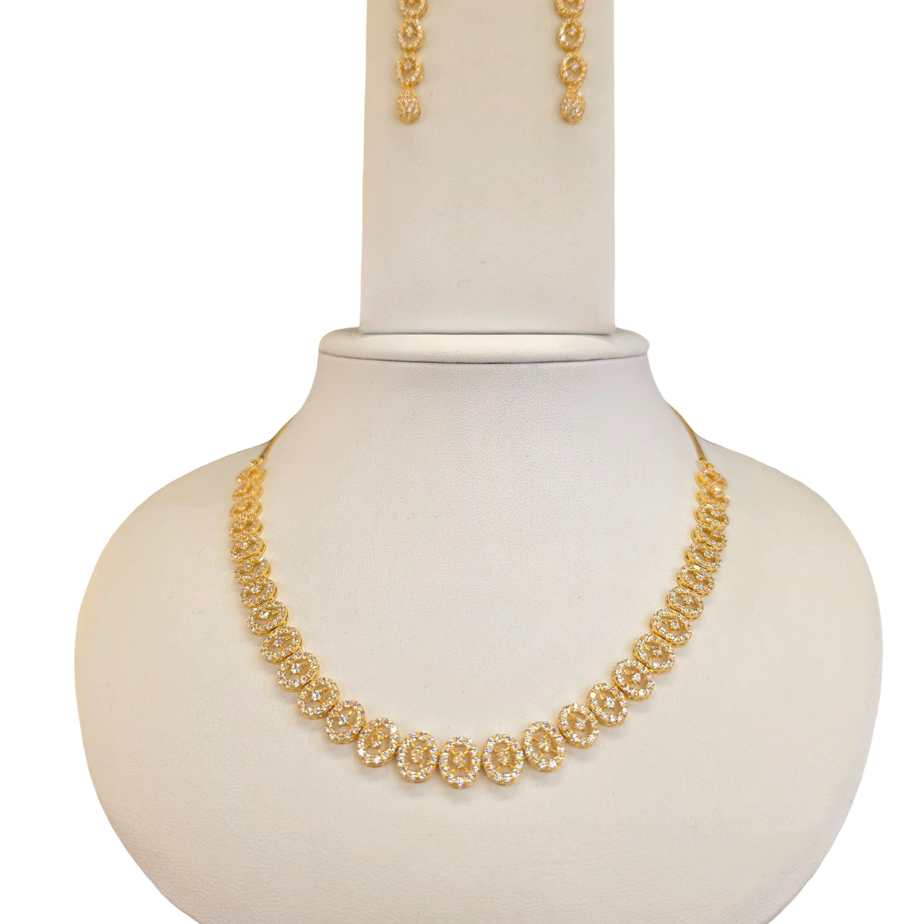 22K Gold CZ Designer Set