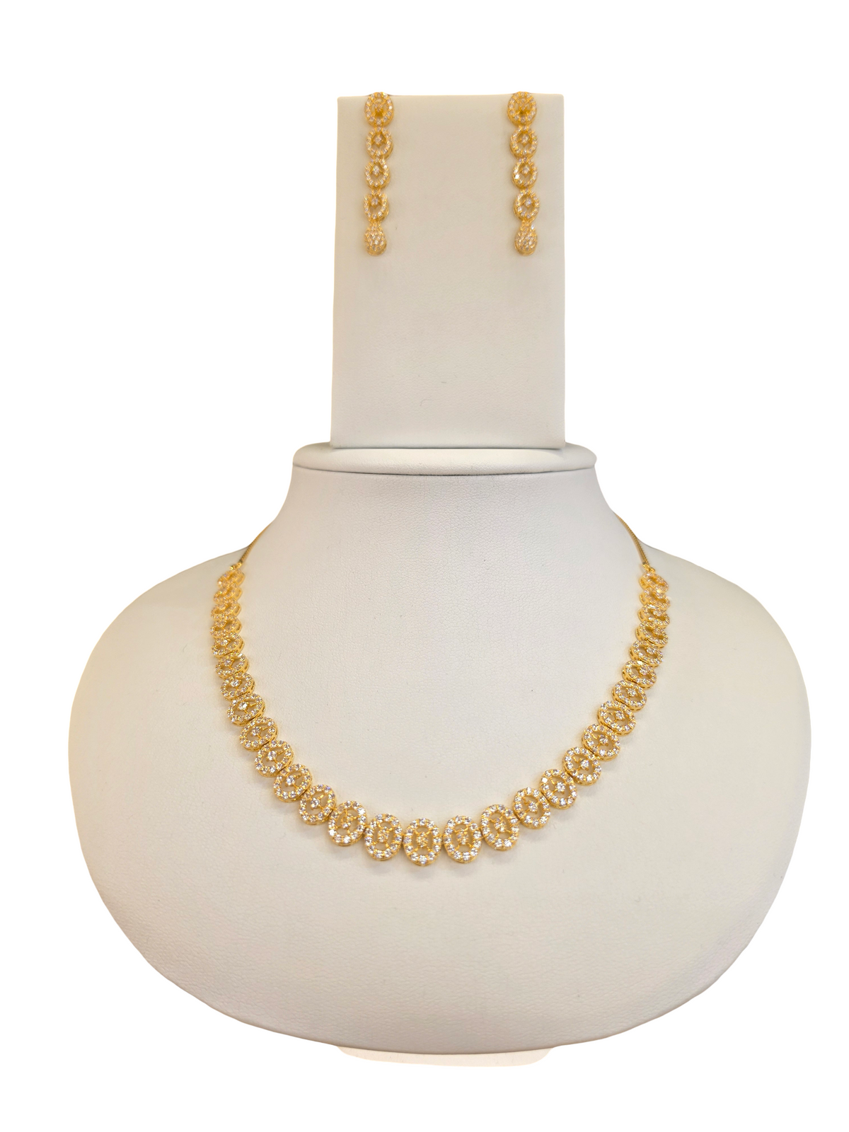 22K Gold CZ Designer Set