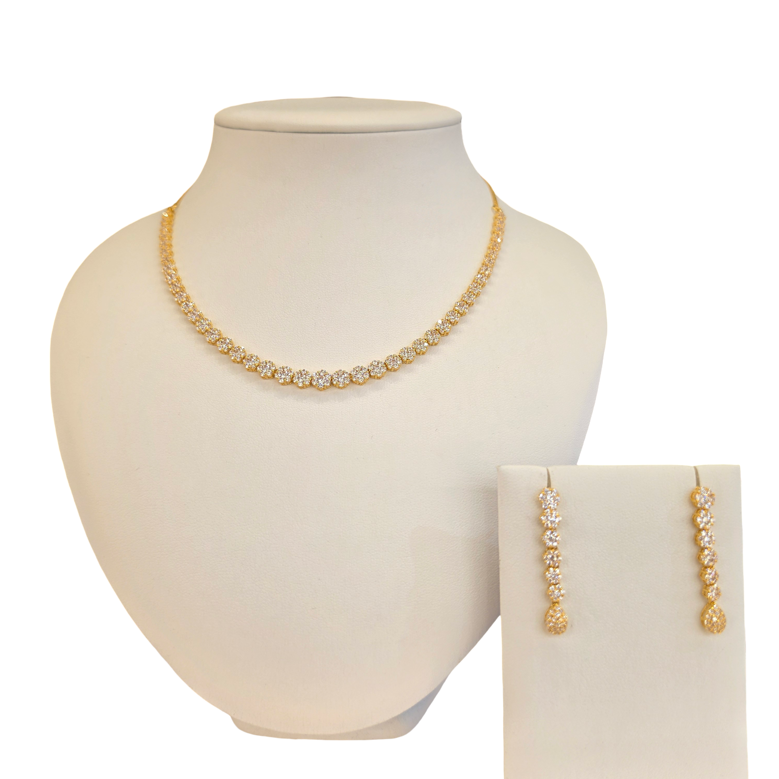 22K Gold CZ Designer Set