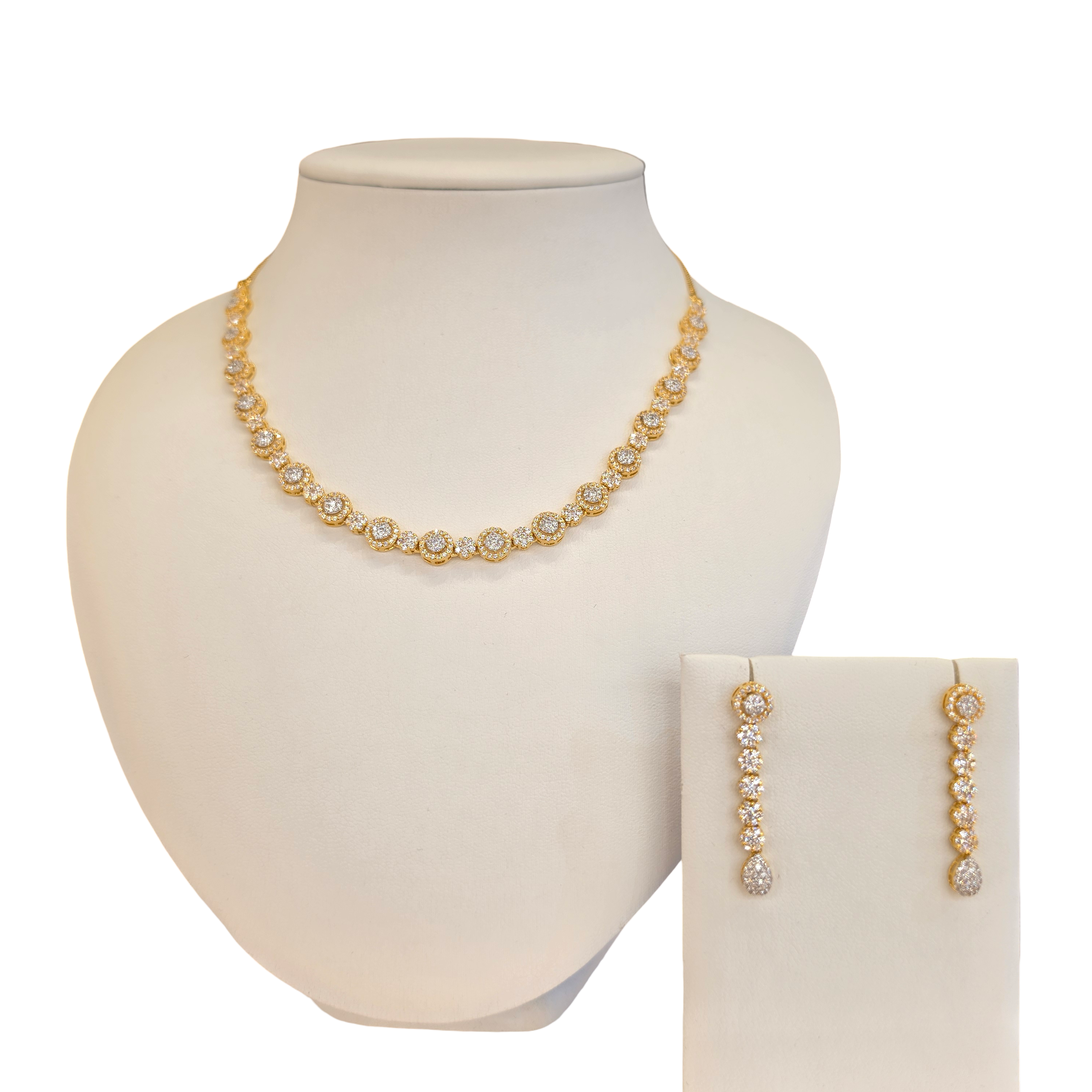 22K Gold CZ Designer Set