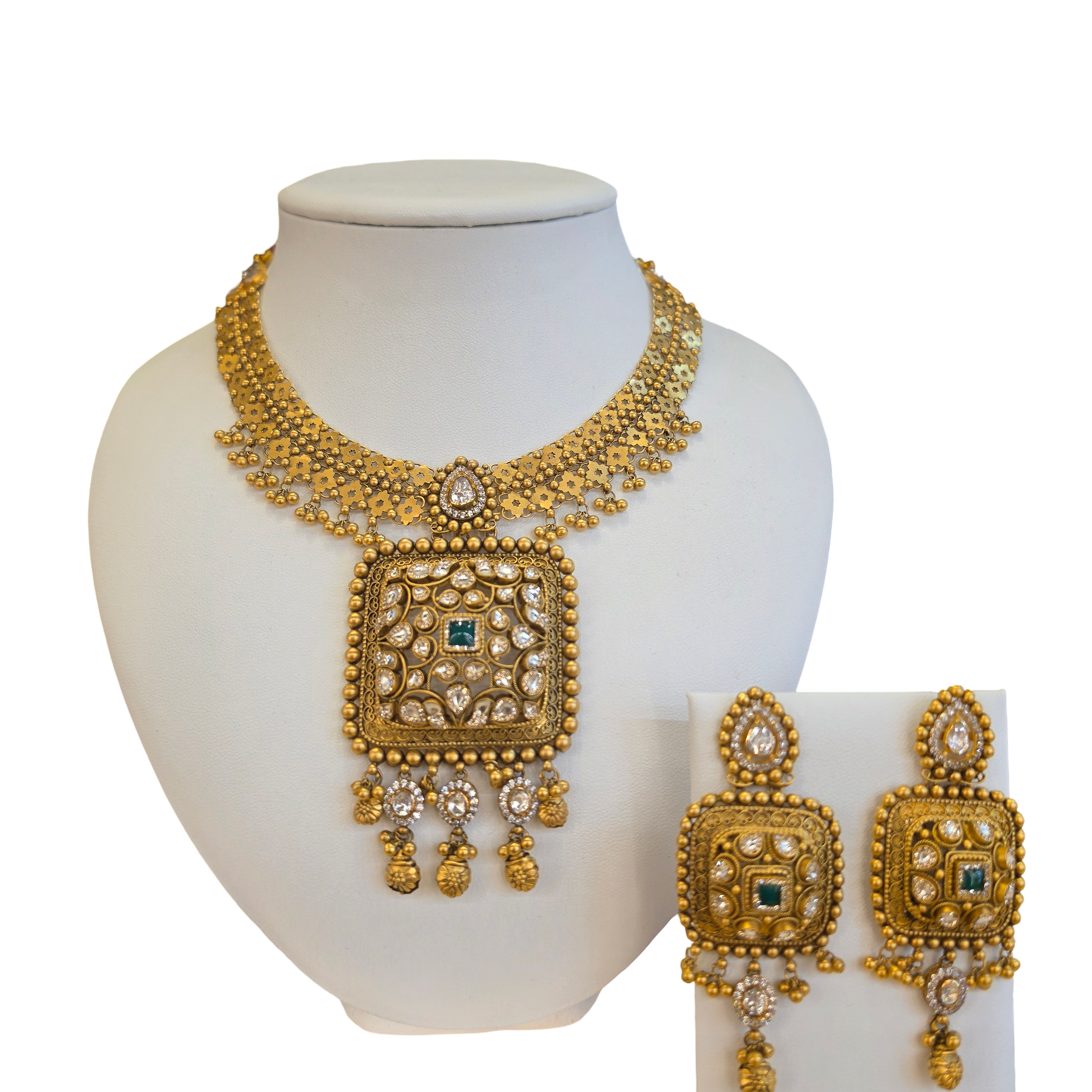 22K Gold Designer Antique Bridal Set