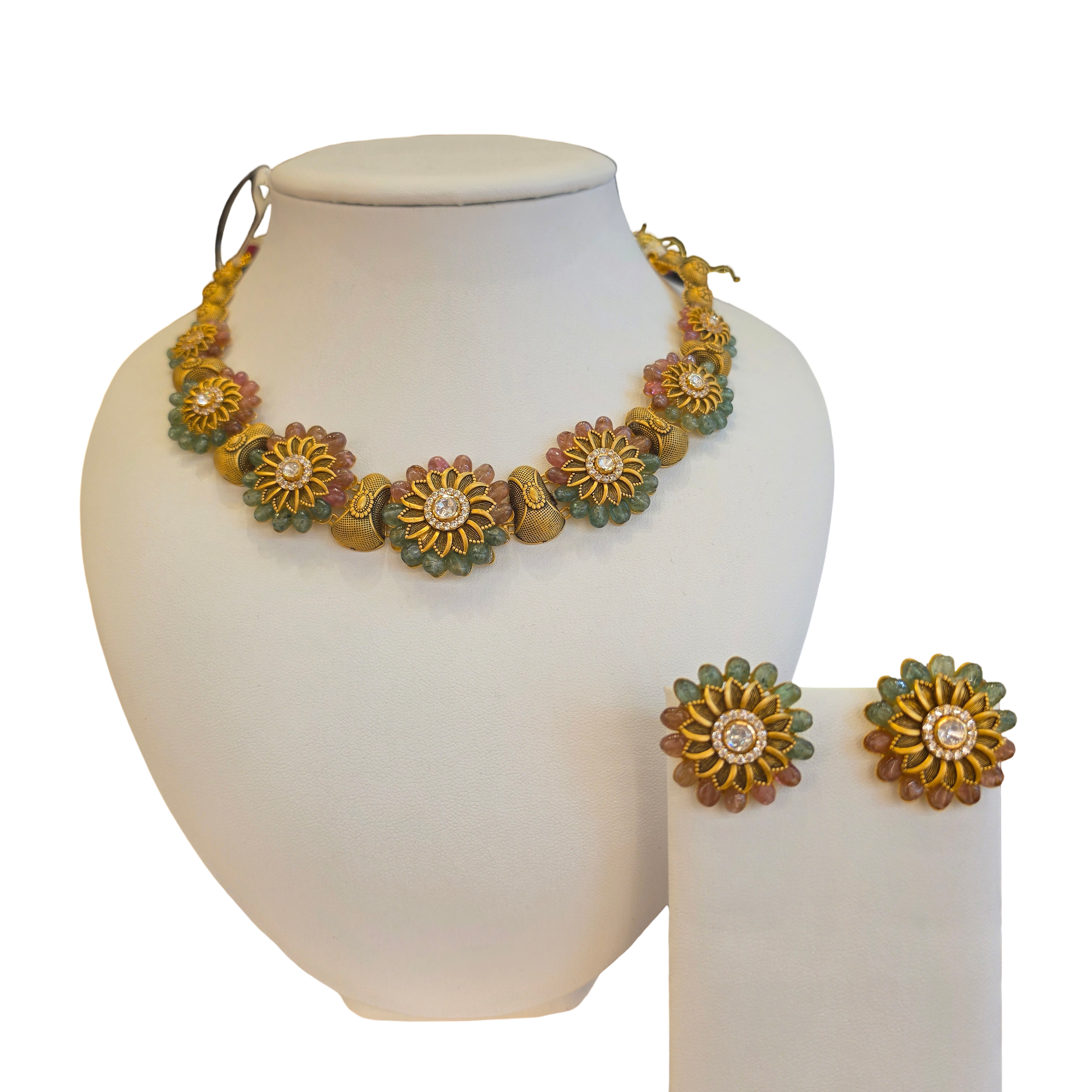 22K Gold Designer Antique Bridal Set