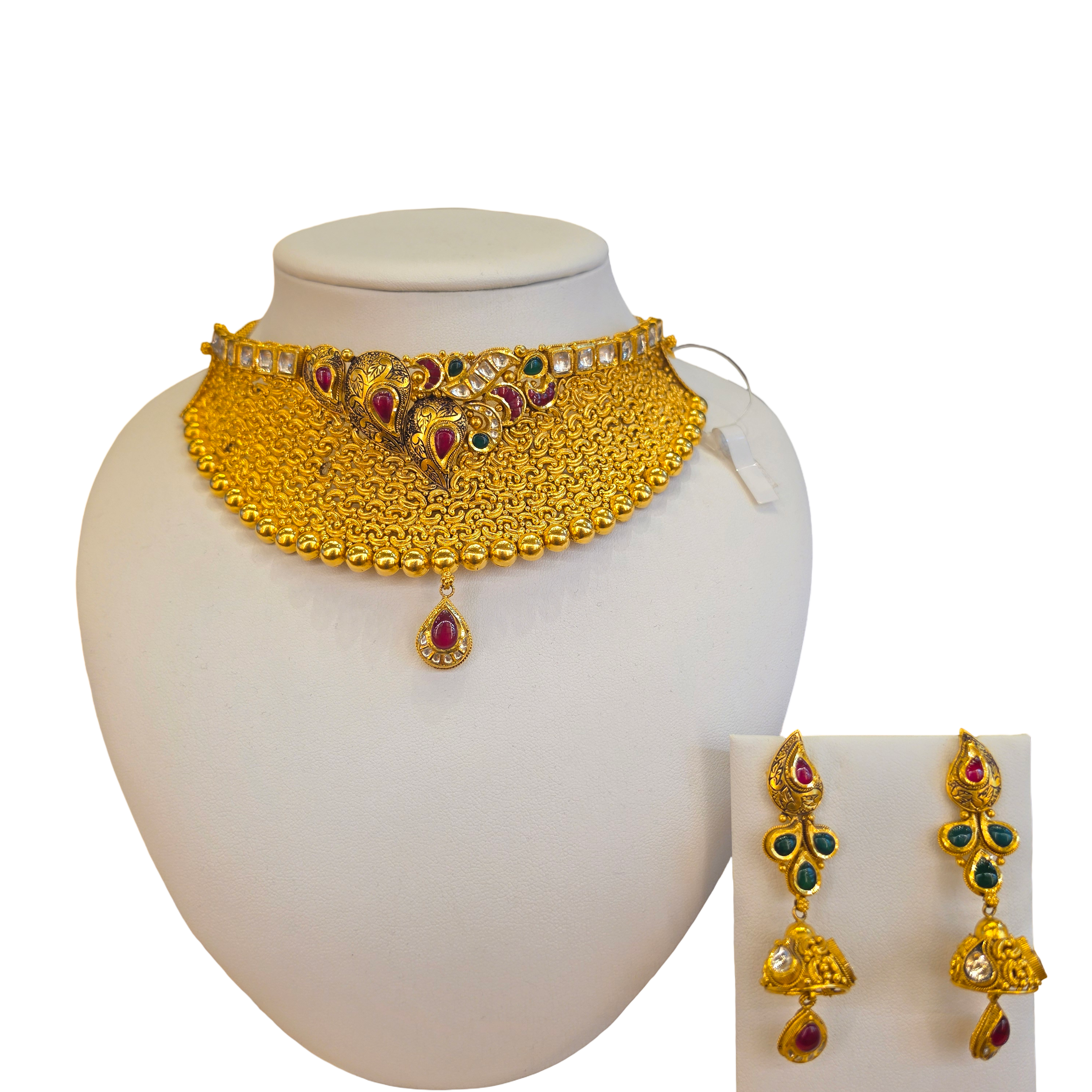 22K Gold Designer Antique Bridal Set