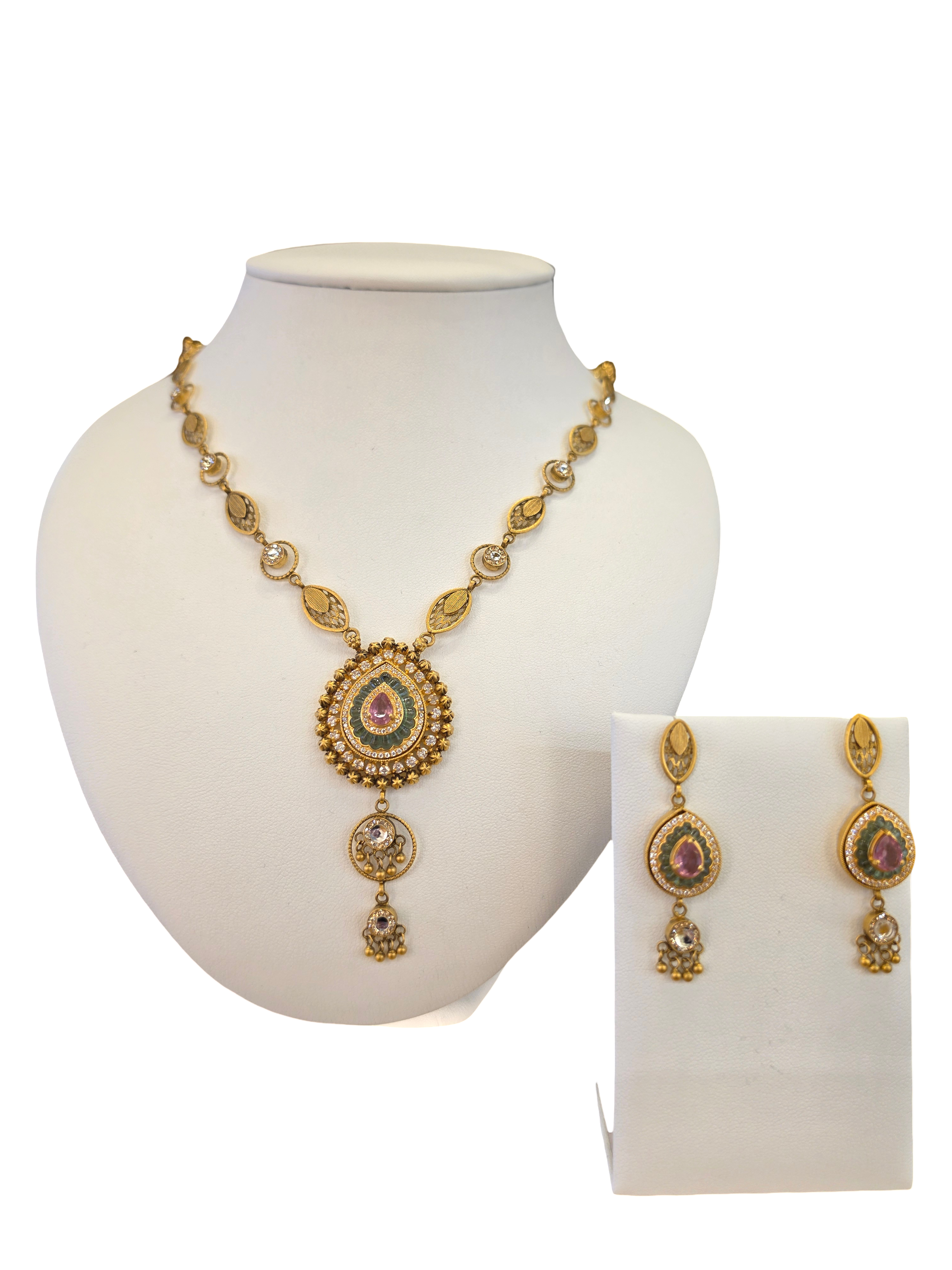 22K Gold Designer Antique Bridal Set