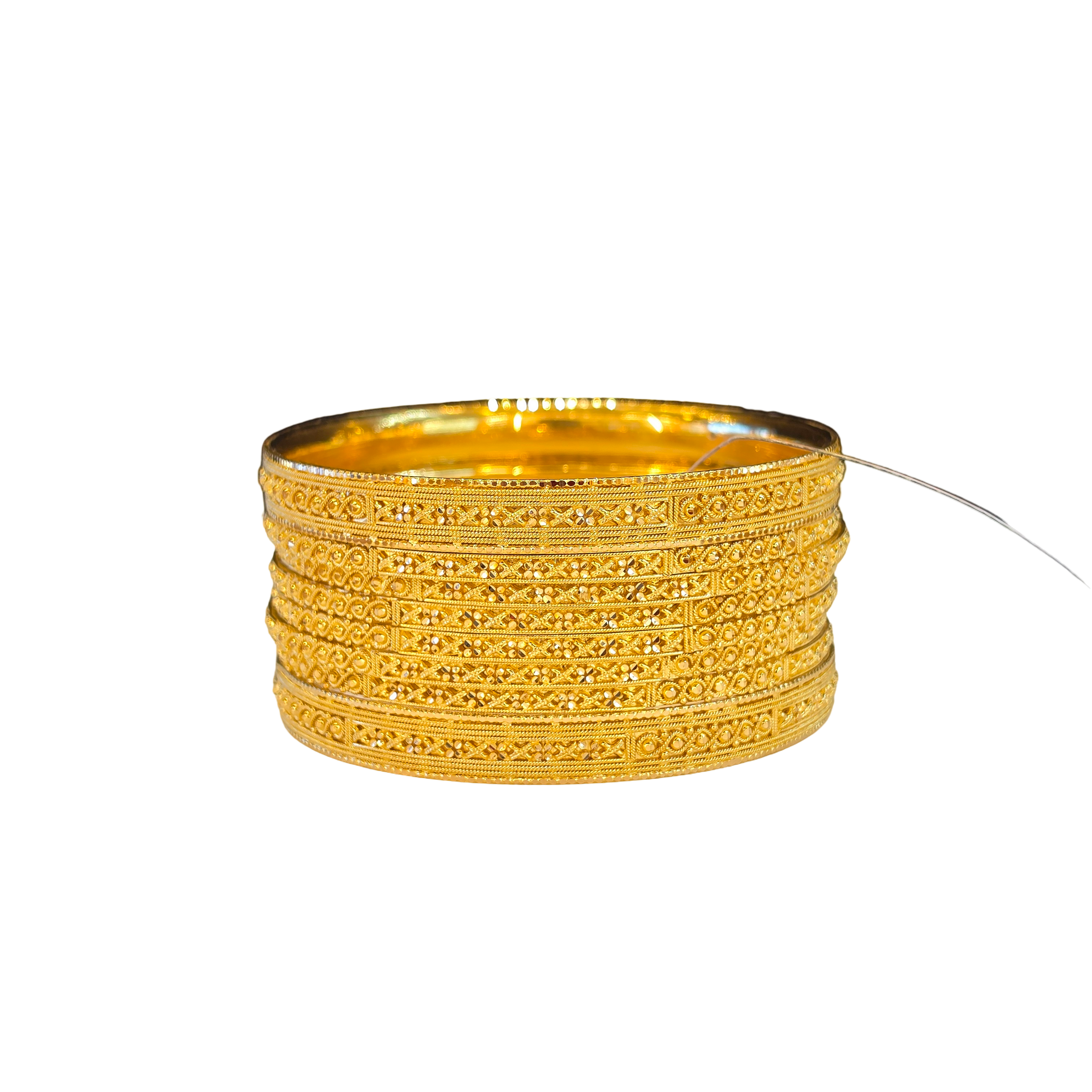 22K Gold Designer 8 Pieces Set Of Bangles