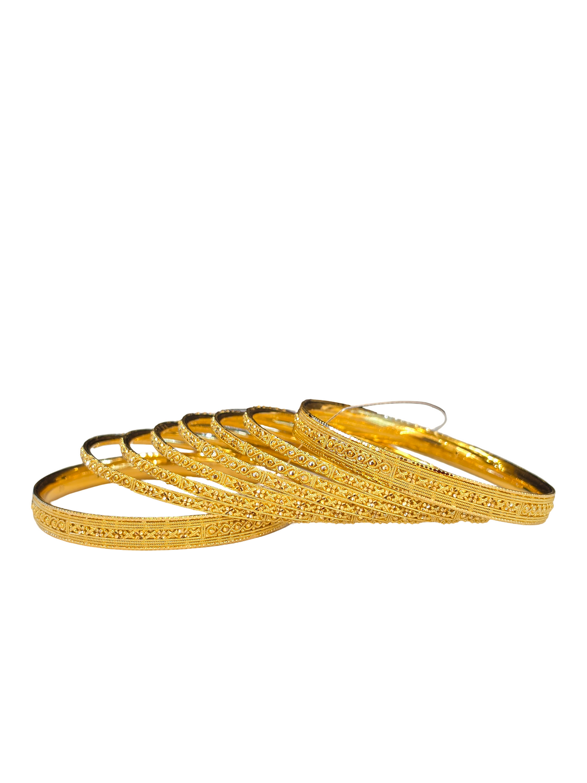 22K Gold Designer 8 Pieces Set Of Bangles