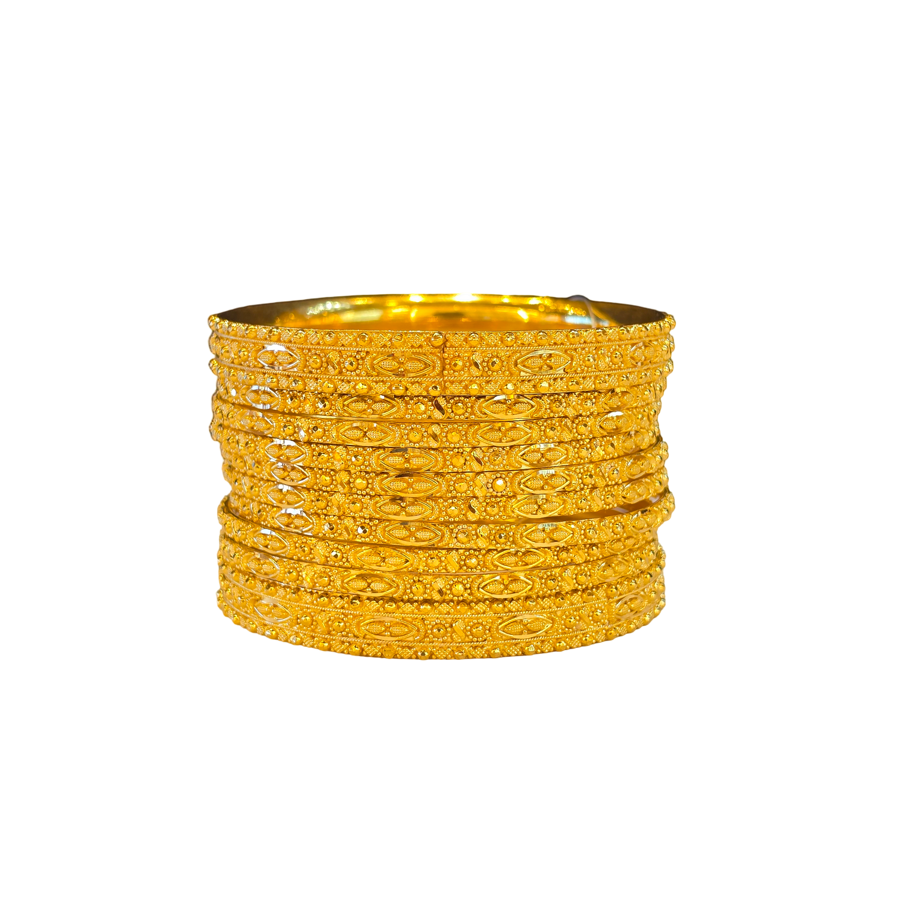22K Gold Designer 10 Pieces Set Of Bangles