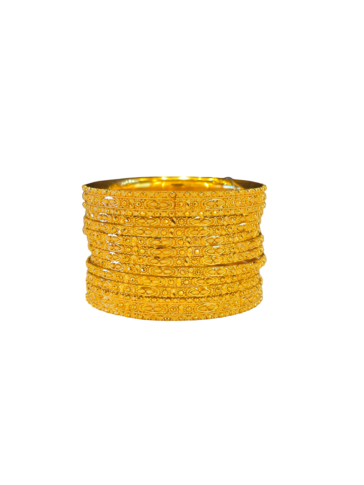 22K Gold Designer 10 Pieces Set Of Bangles