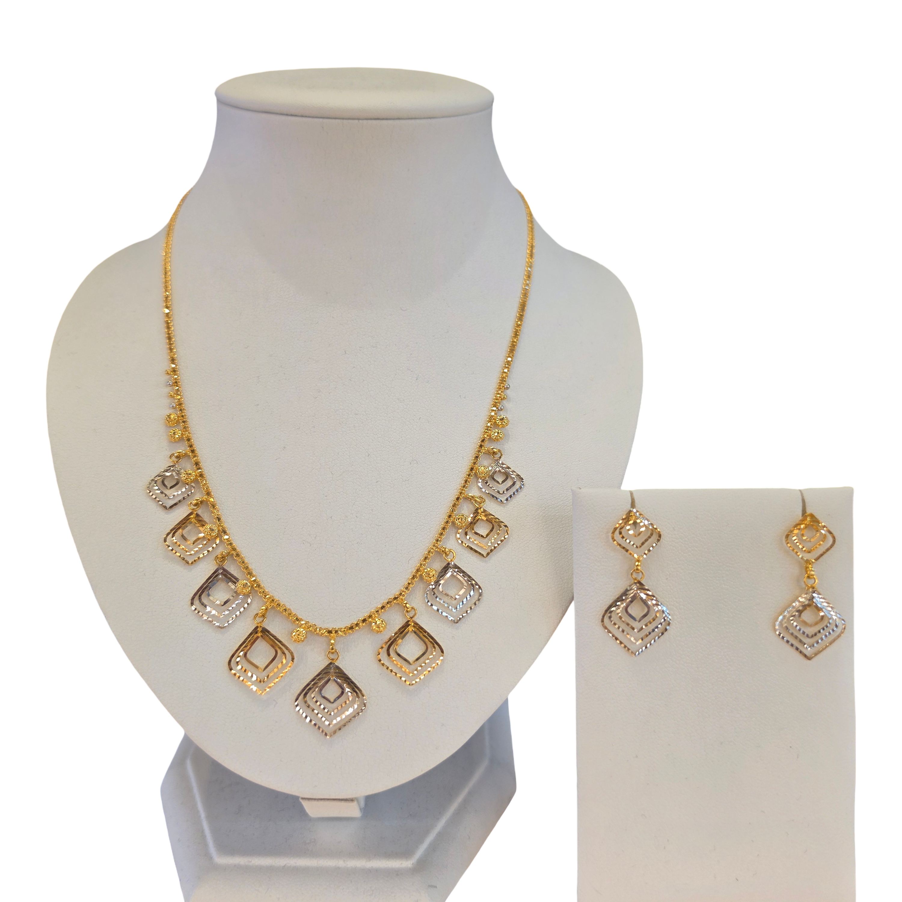 22K Gold Two-tone Designer Set