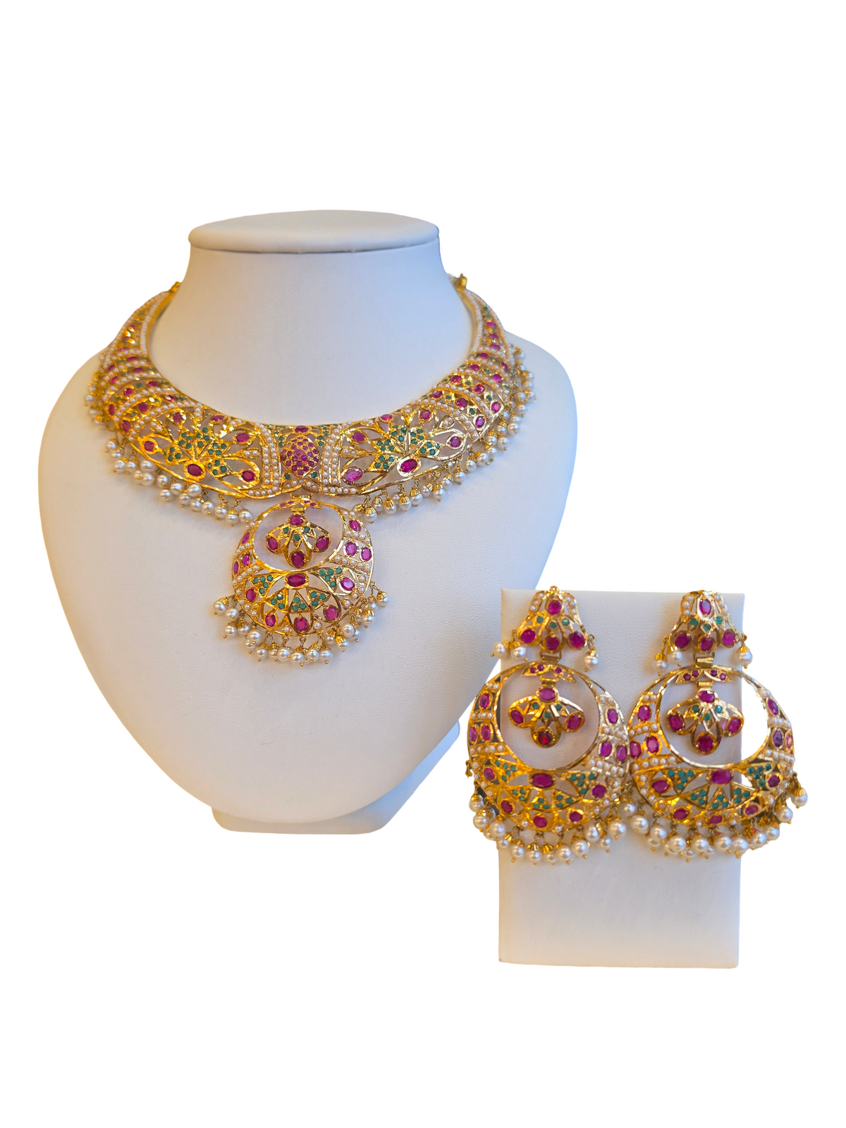 22K Gold Jadau Designer Bridal Set