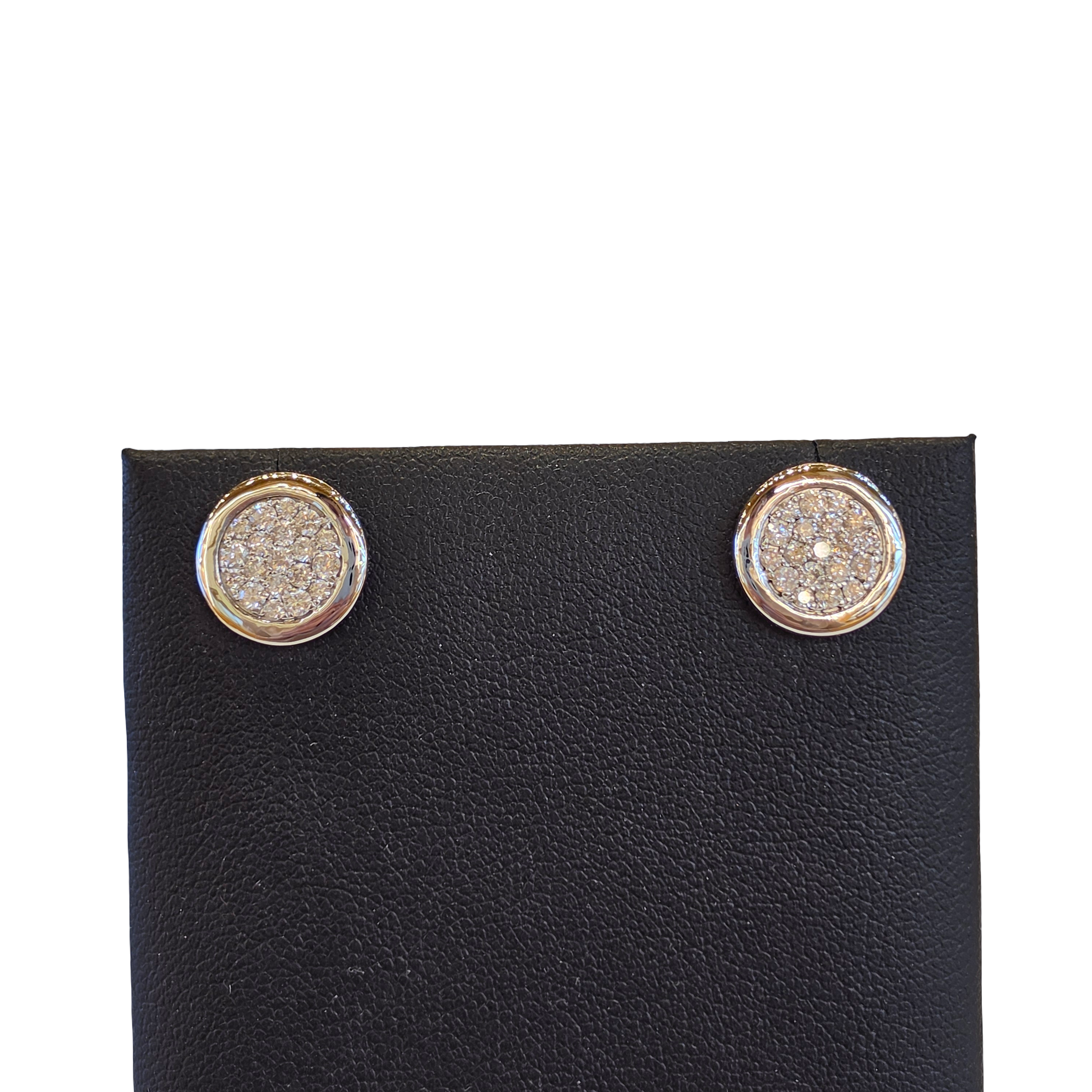 14K Gold Natural Diamond Earrings