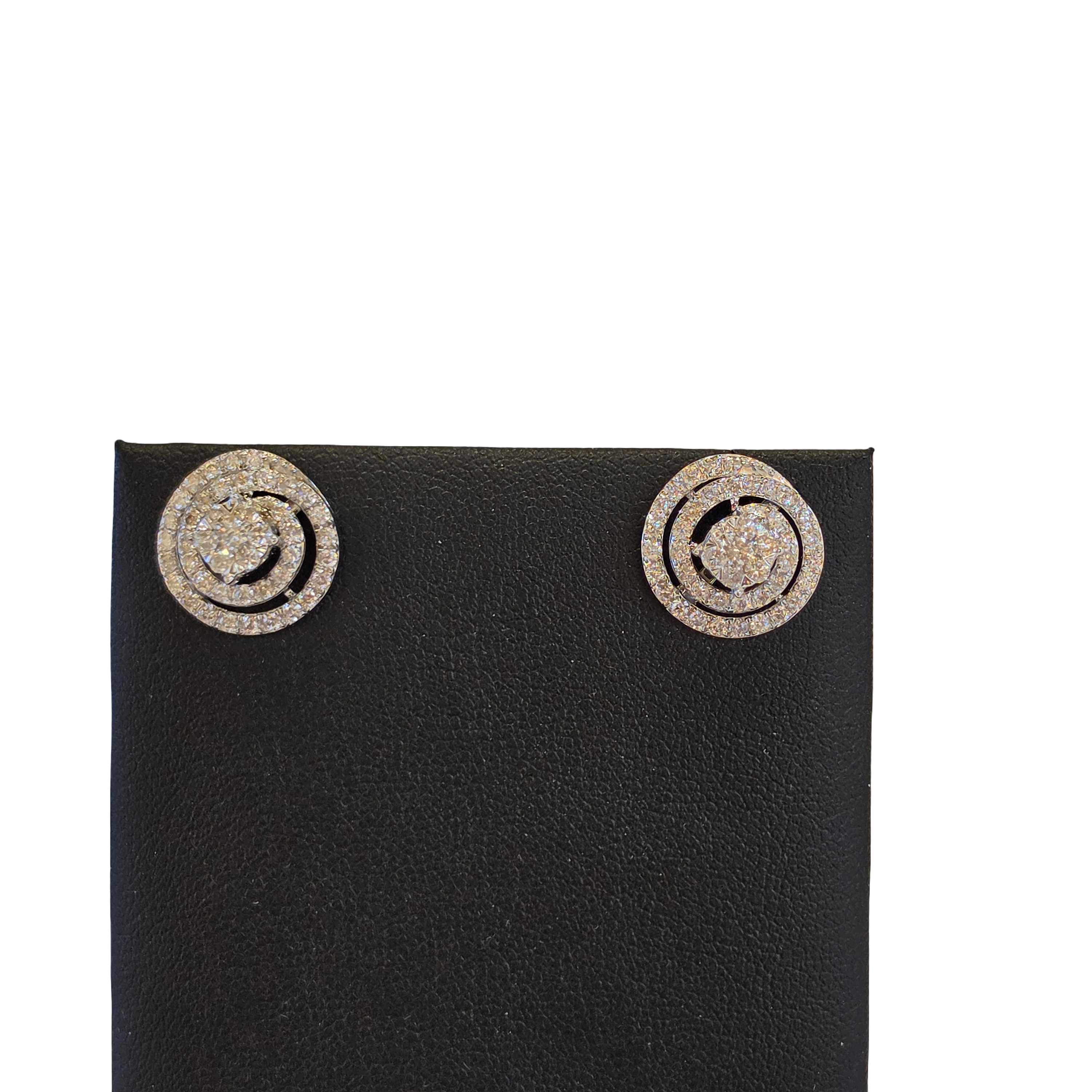 14K Gold Natural Diamond Earrings
