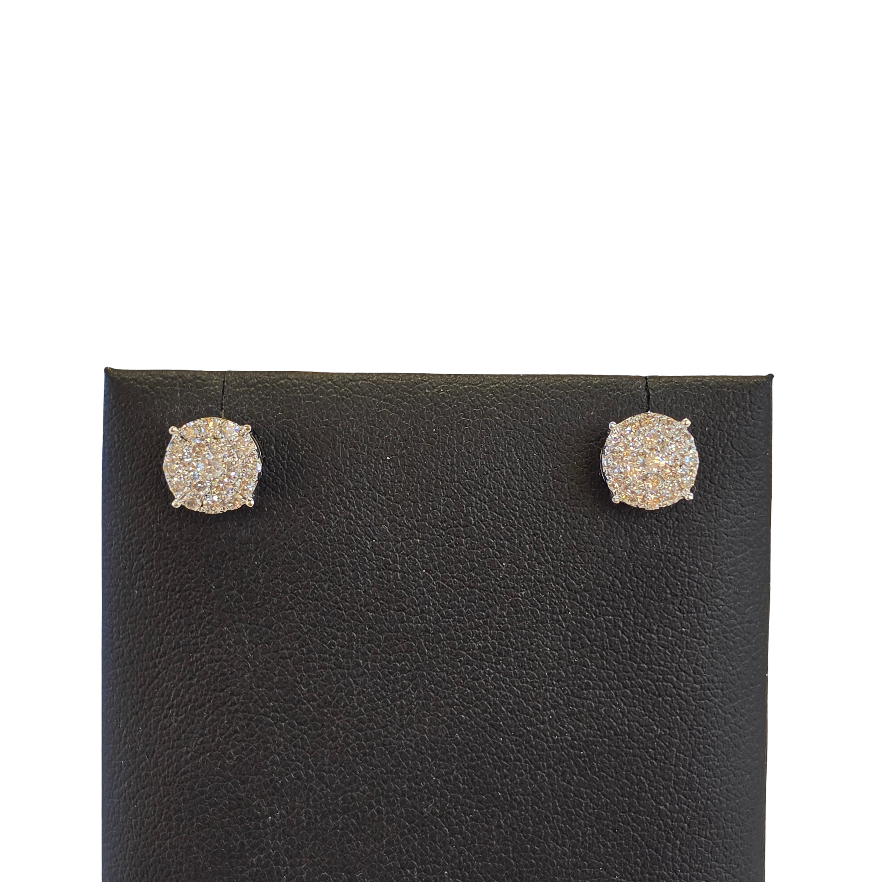 14K Gold Natural Diamond Earrings