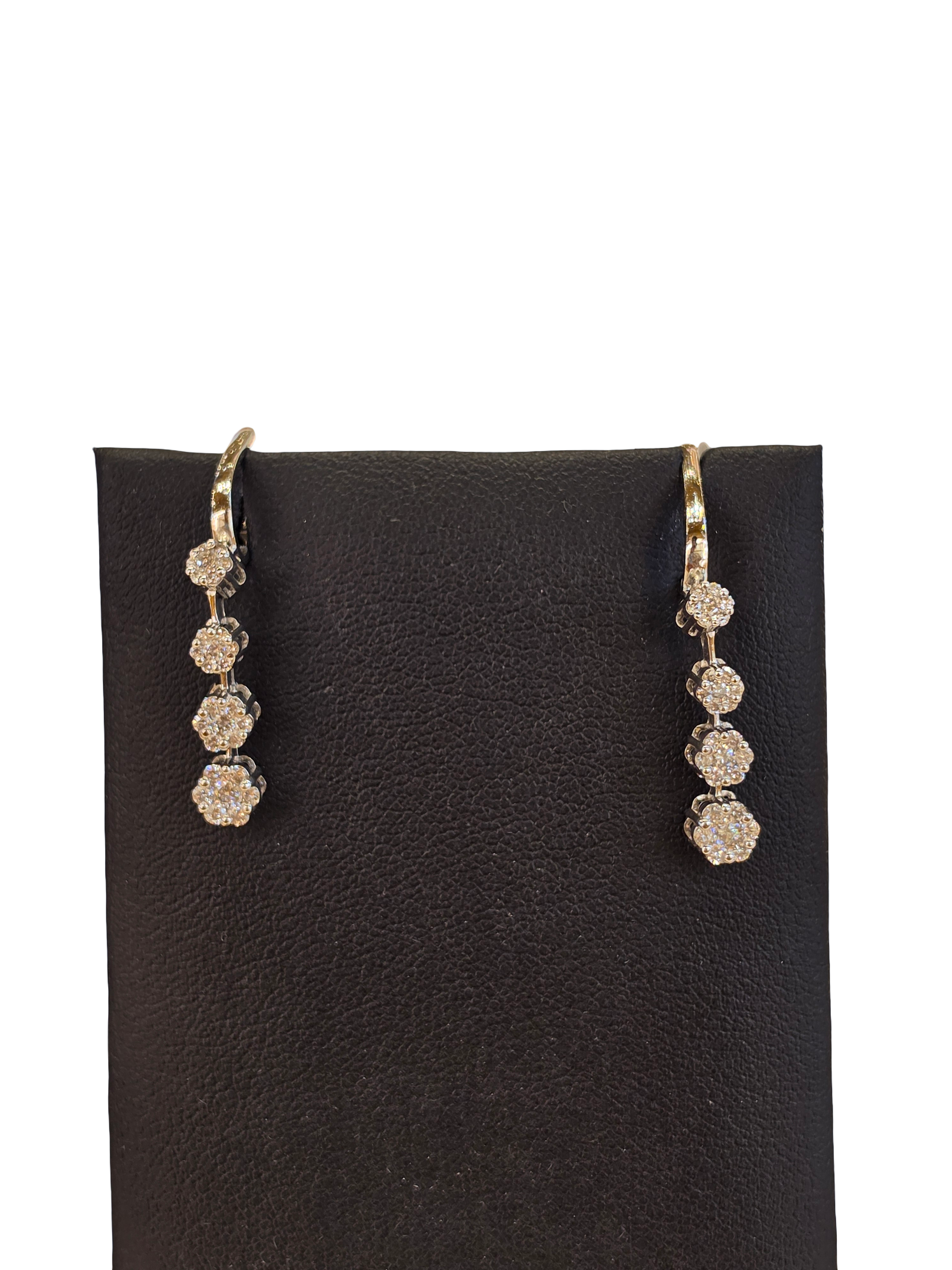 14K Gold Natural Diamond Earrings