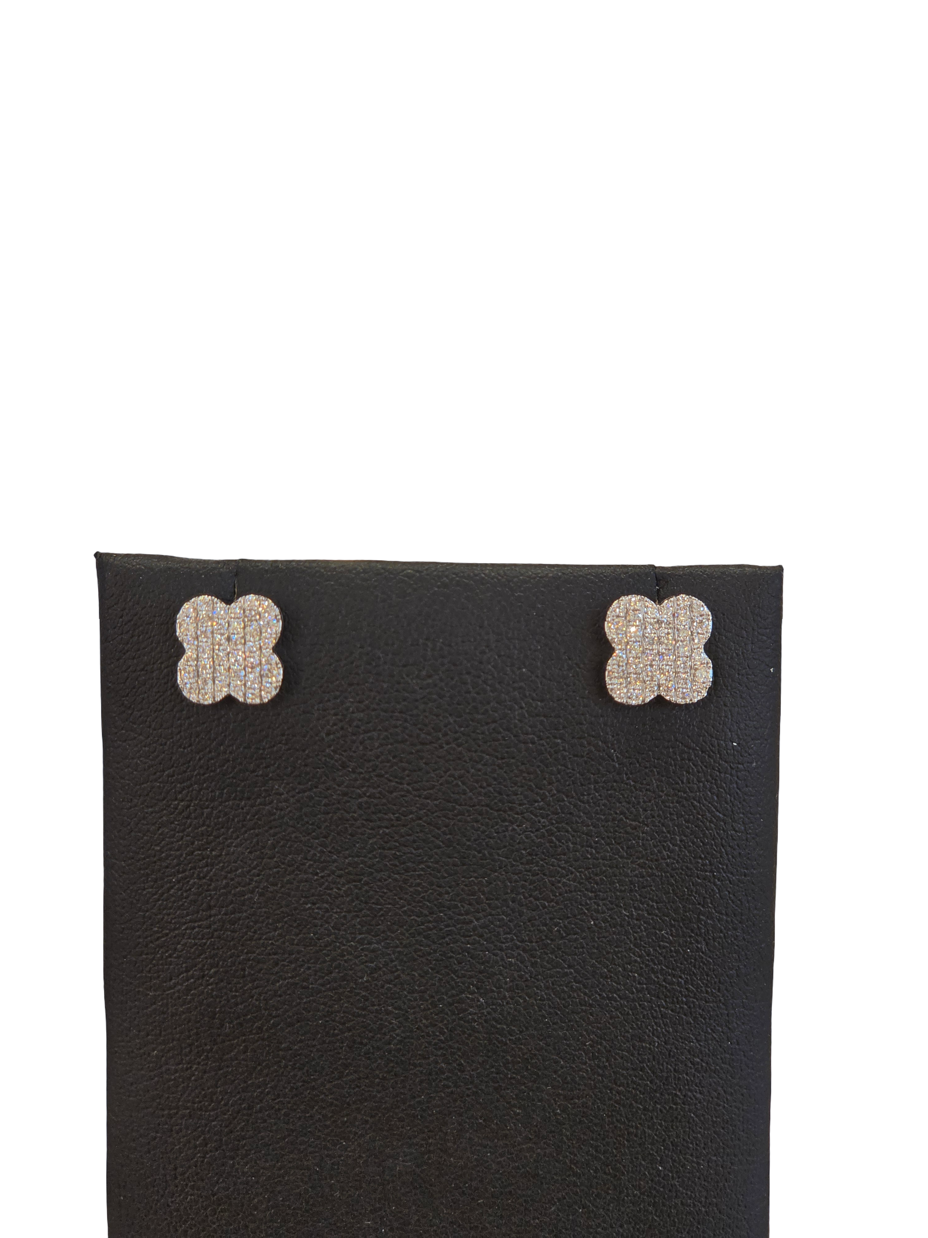 18K Gold Natural Diamond Earrings