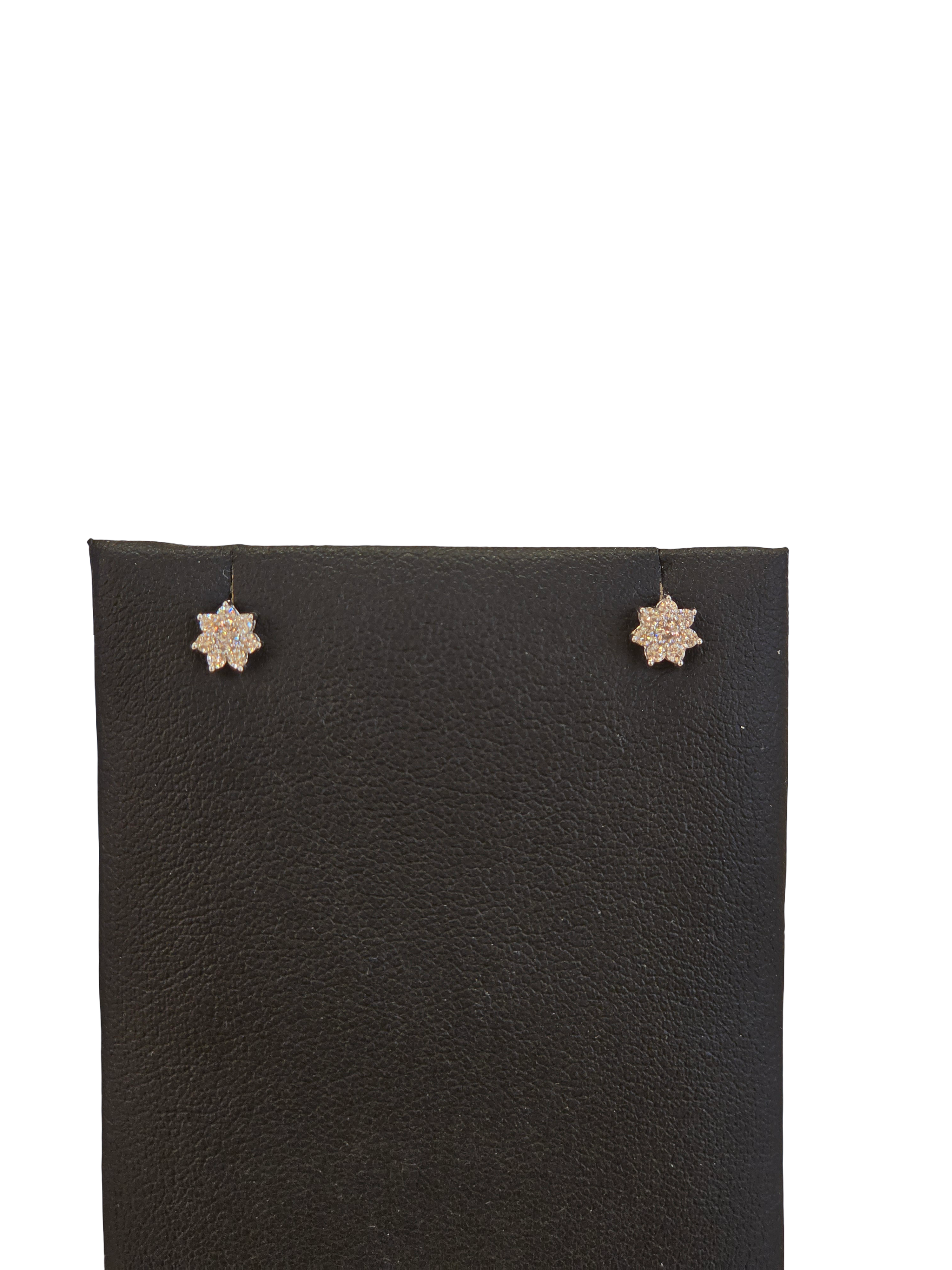 18K Gold Natural Diamond Earrings