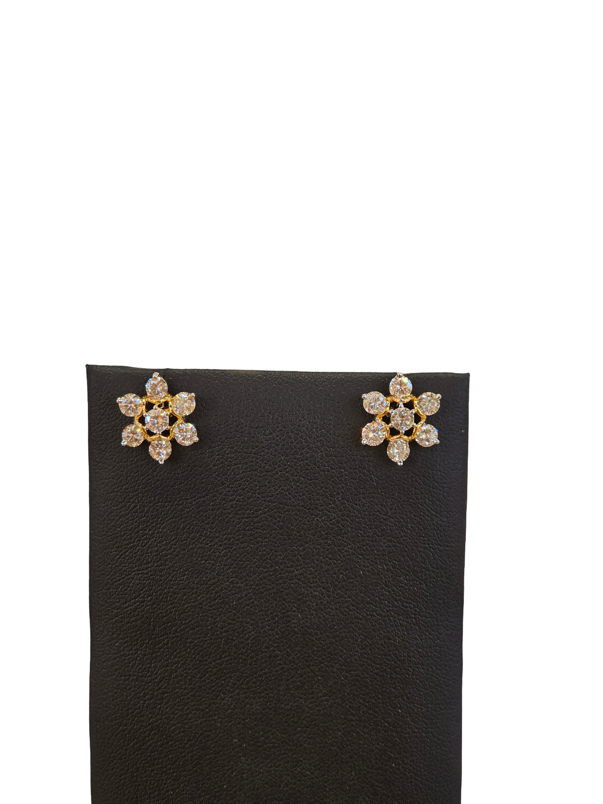 18K Gold Natural Diamond Earrings