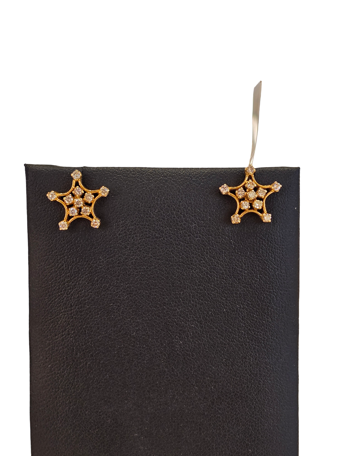 18K Gold Natural Diamond Earrings
