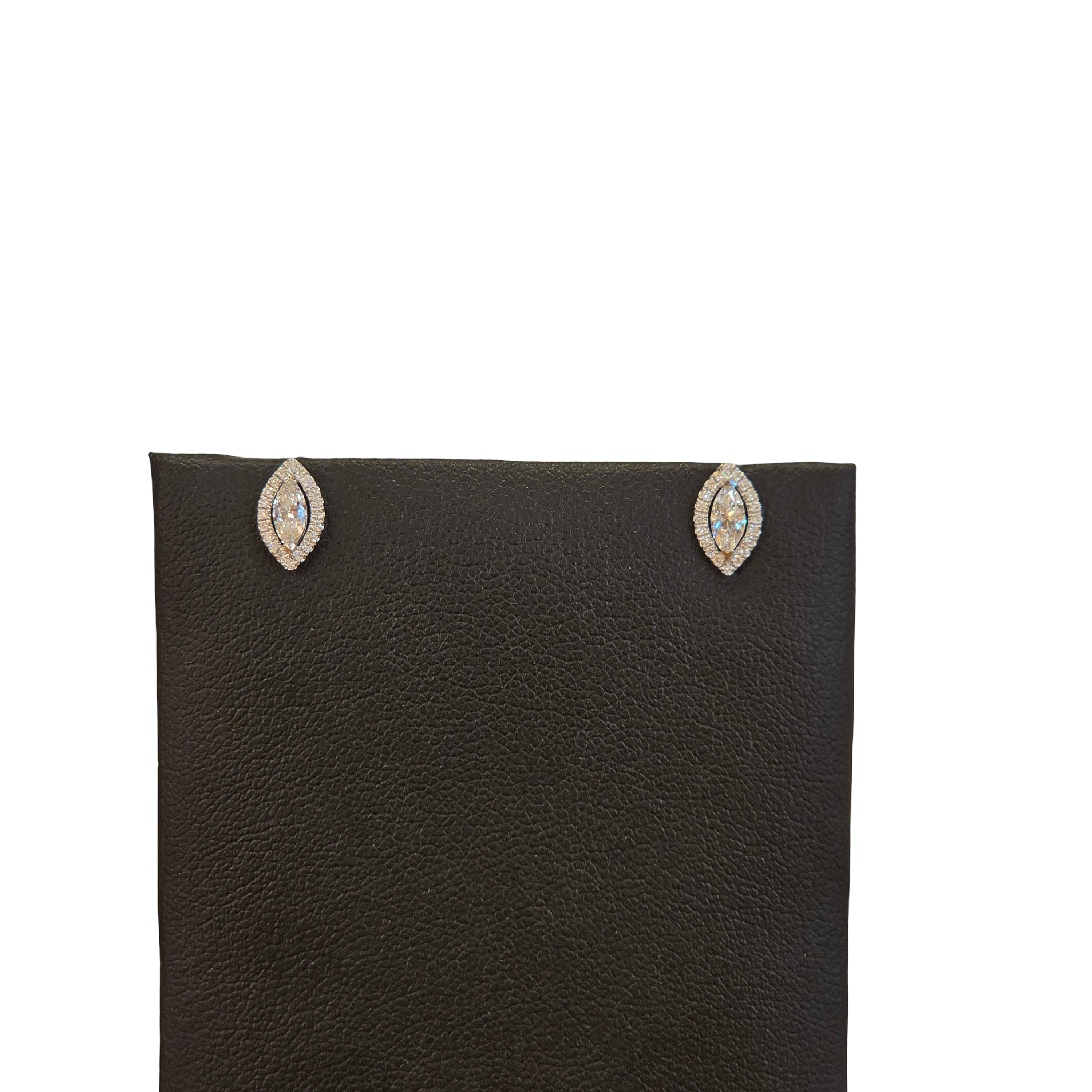 18K Gold Natural Diamond Earrings