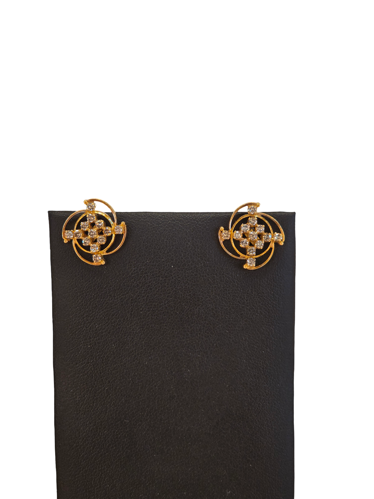 18K Gold Natural Diamond Earrings