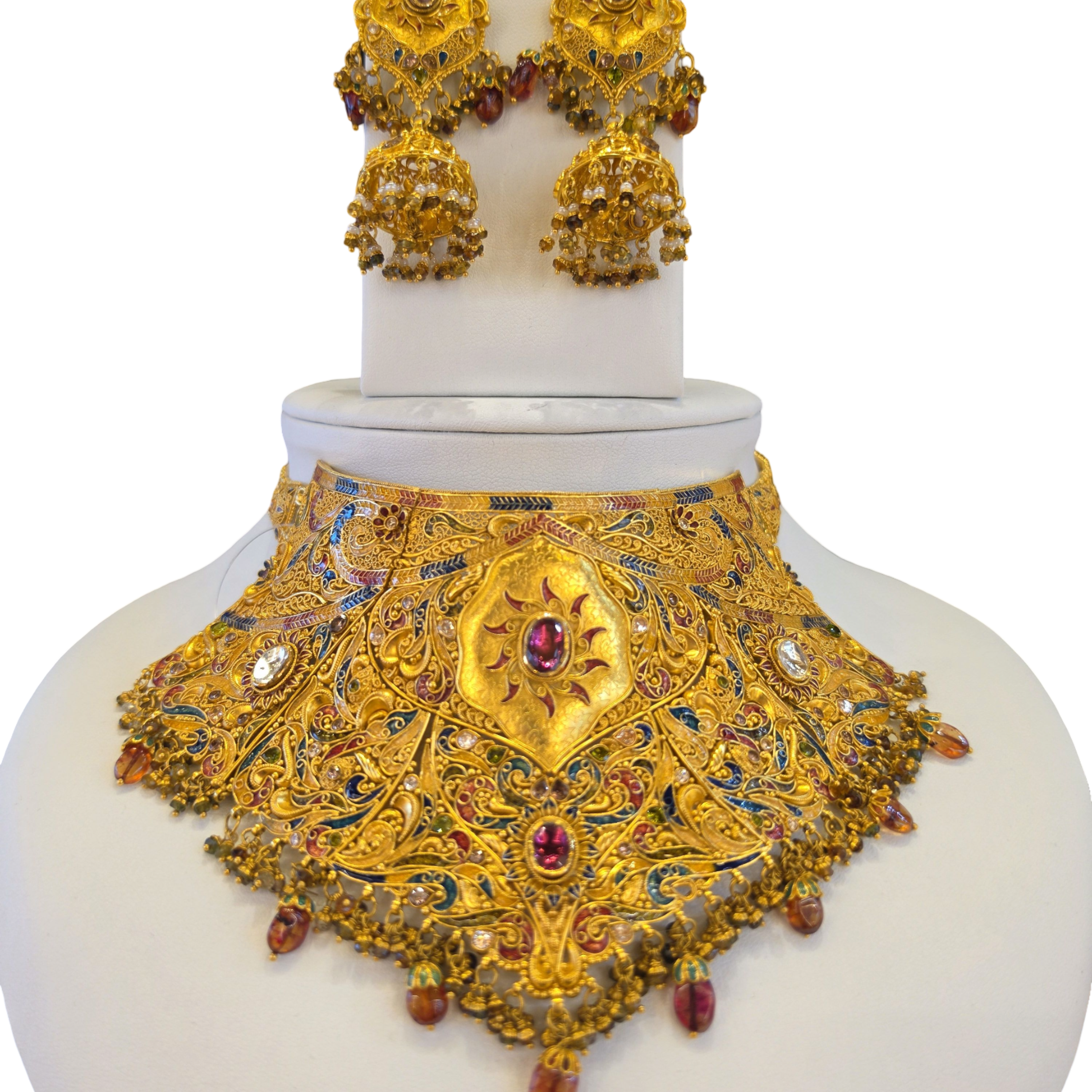 22K Gold Designer Antique Bridal Set