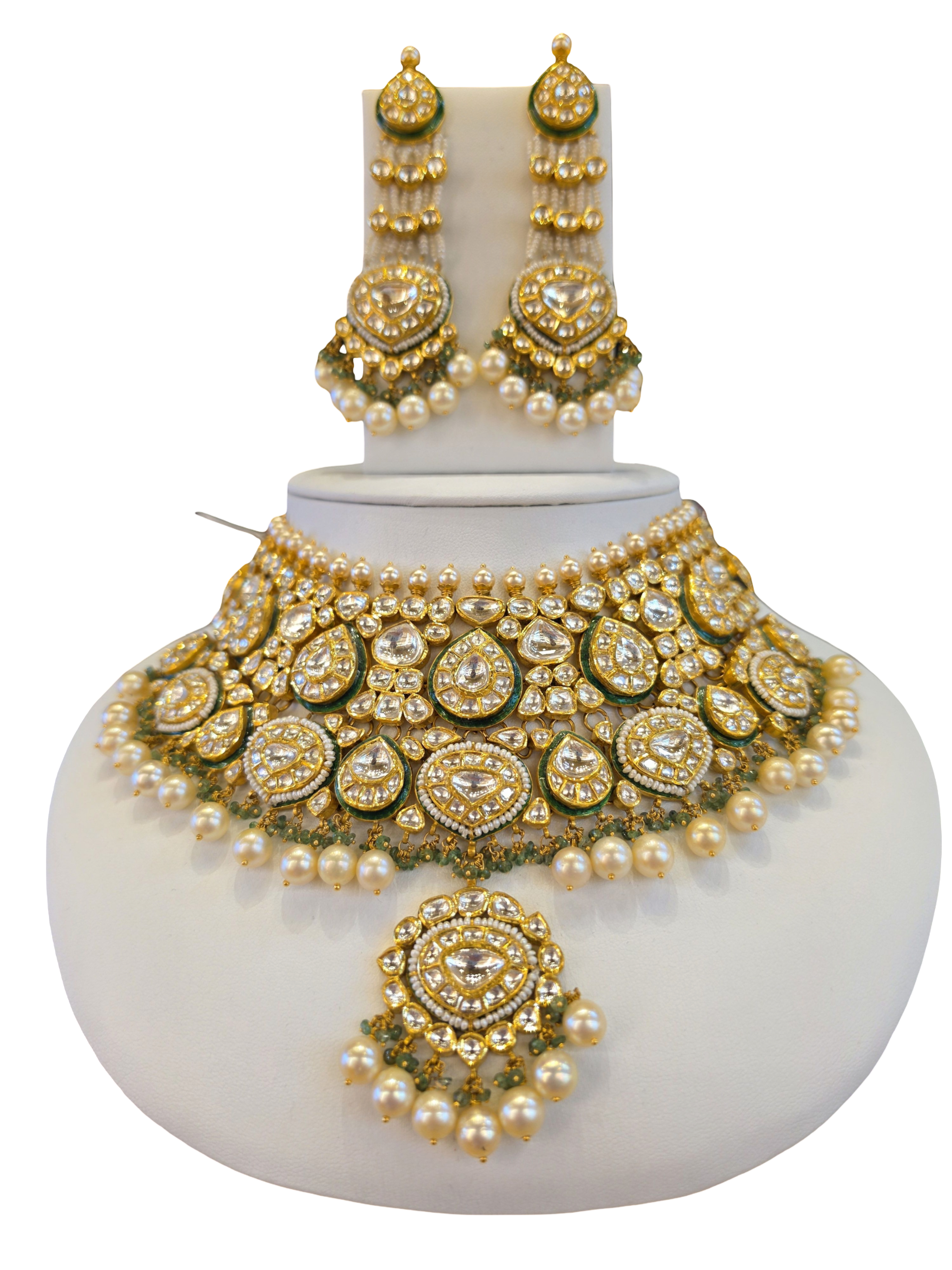 22K Gold Jadau Designer Bridal Set