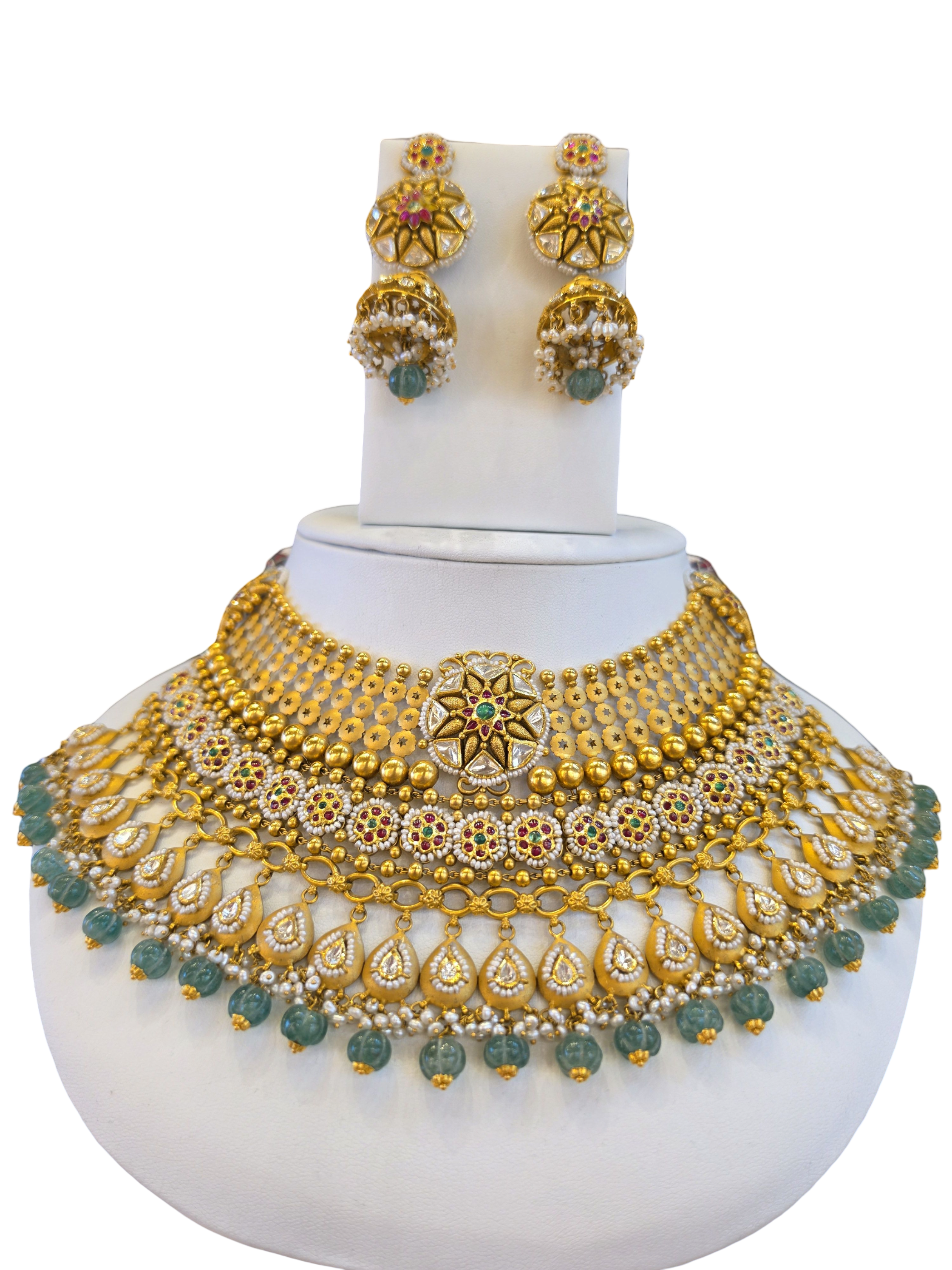 22K Gold Designer Antique Bridal Set