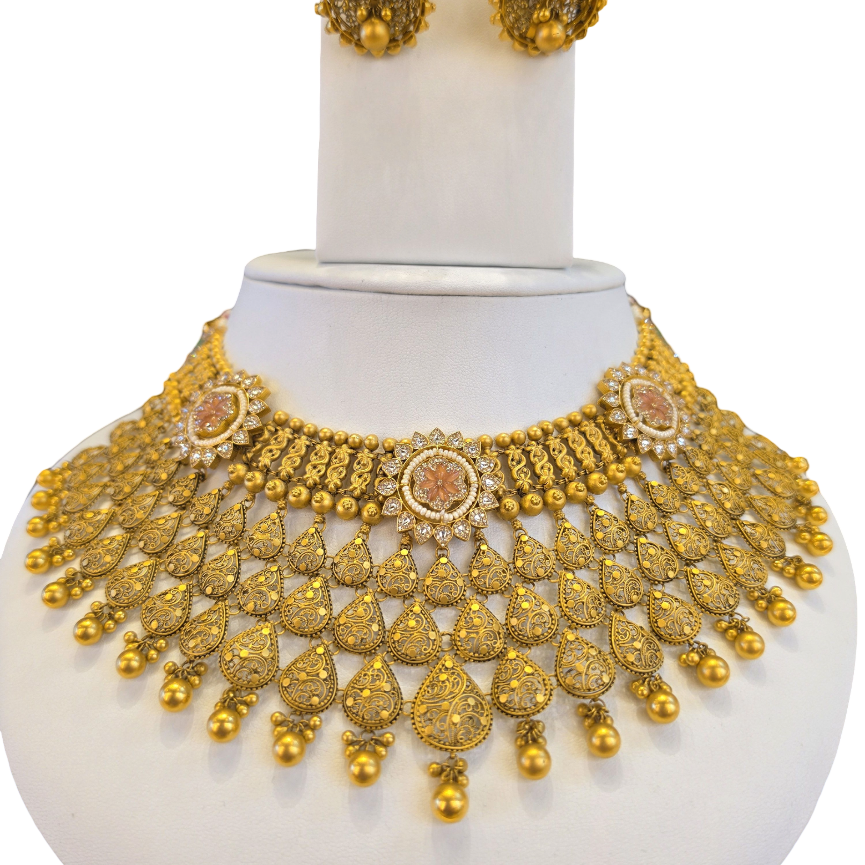 22K Gold Designer Antique Bridal Set
