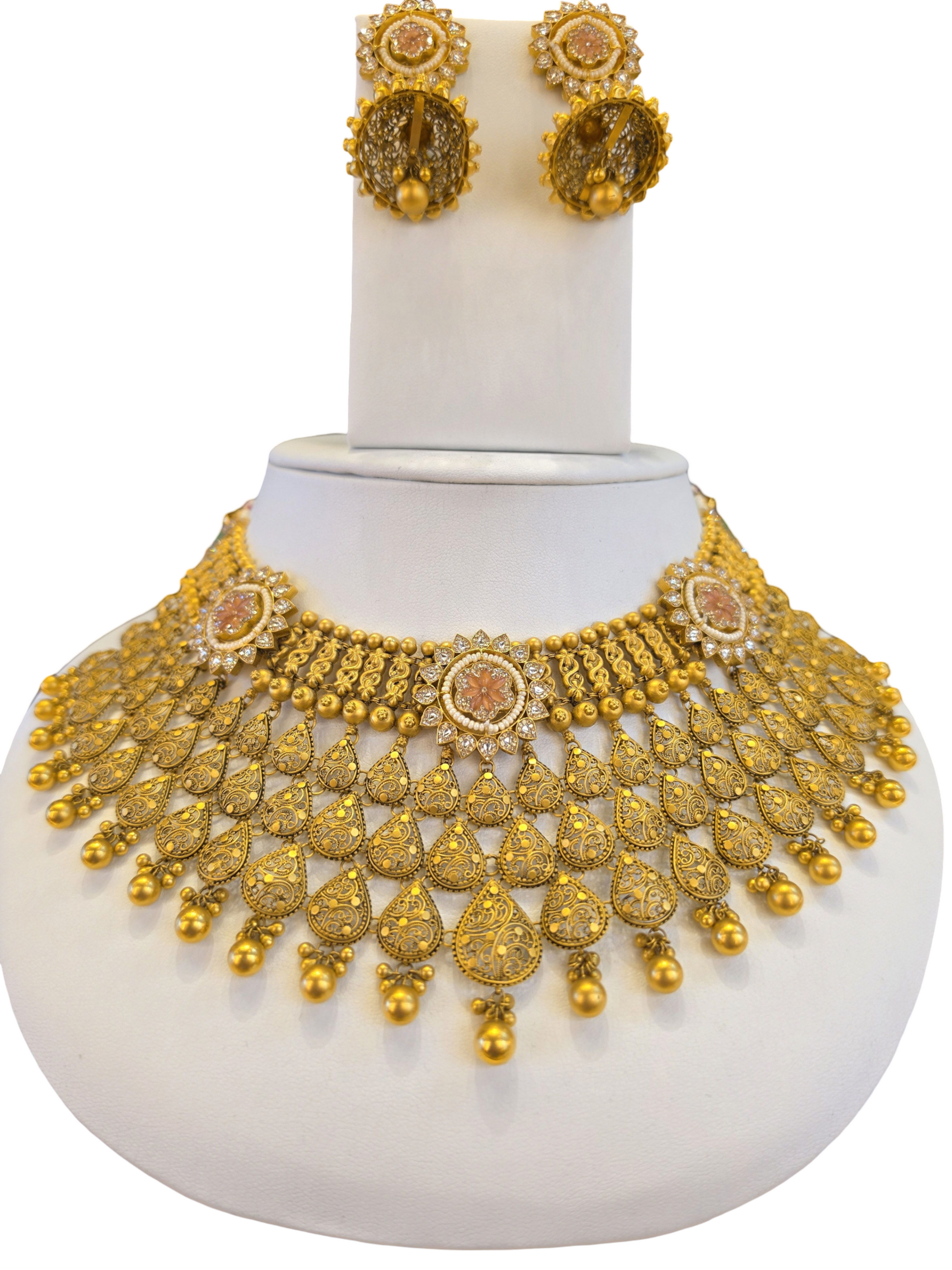 22K Gold Designer Antique Bridal Set