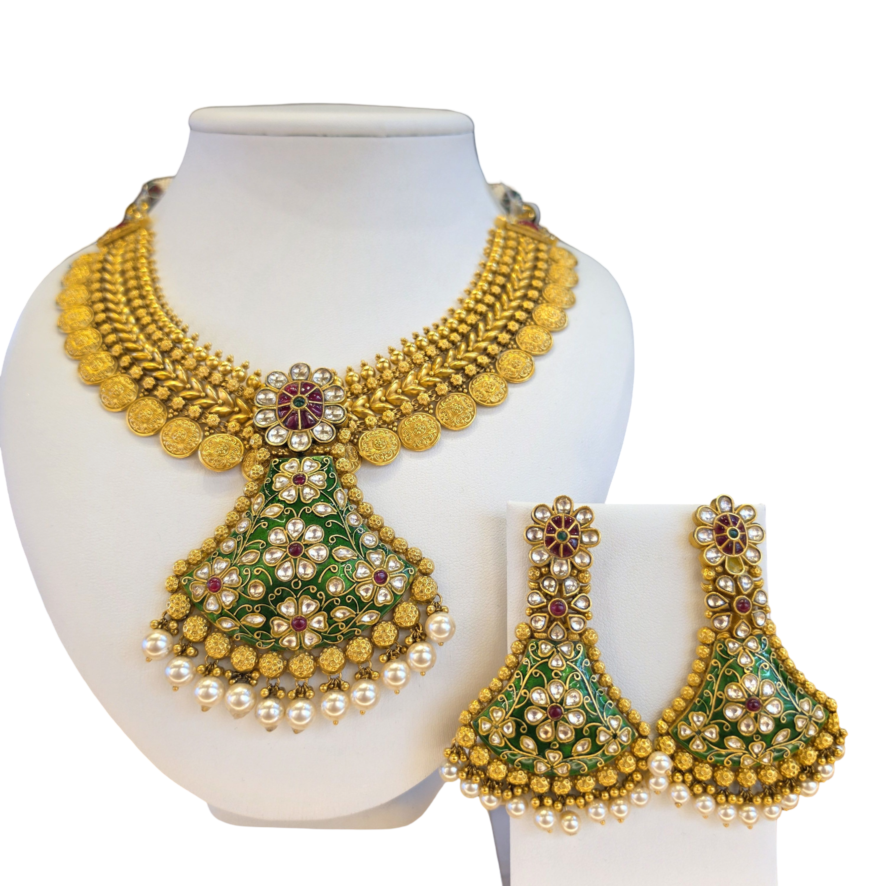 22K Gold Designer Antique Bridal Set