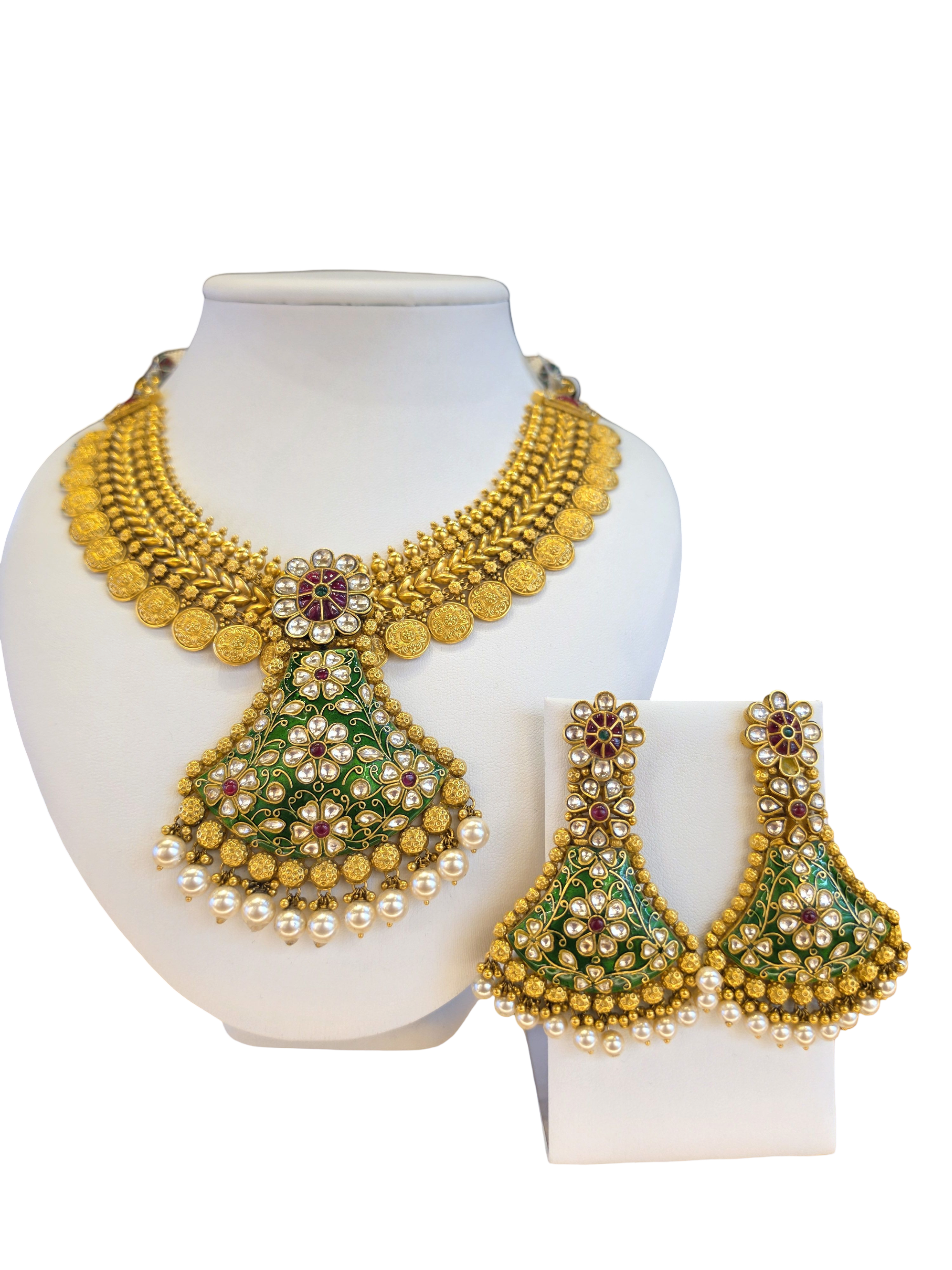 22K Gold Designer Antique Bridal Set