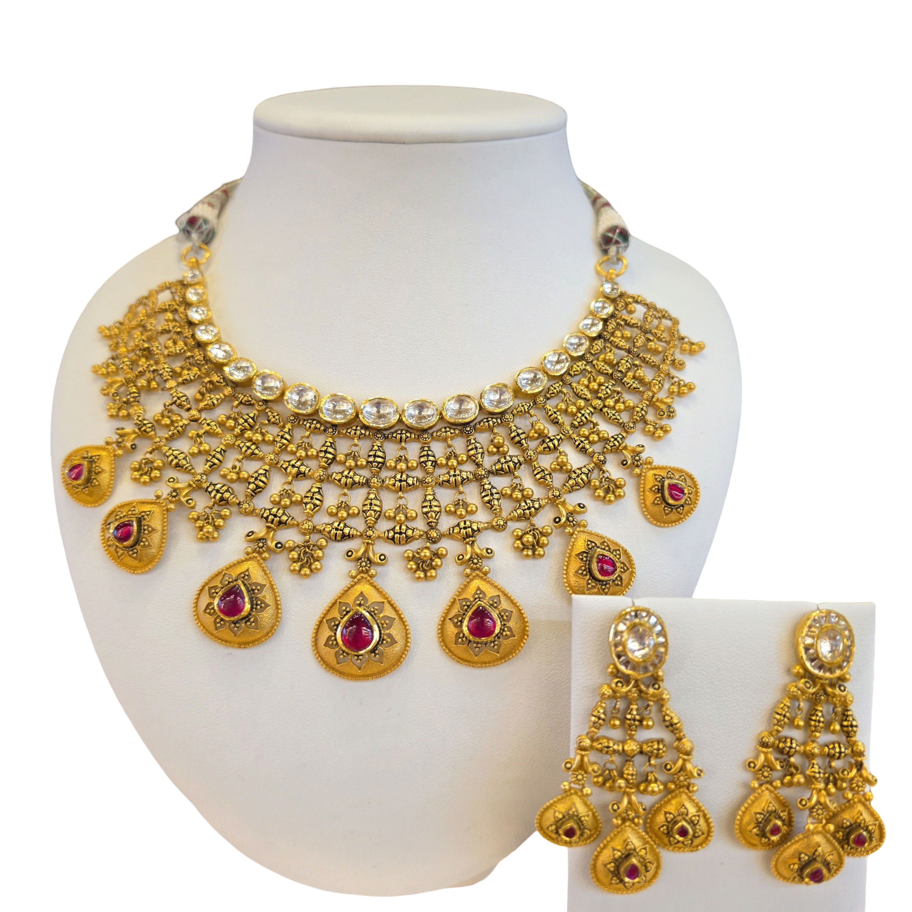 22K Gold Designer Antique Bridal Set