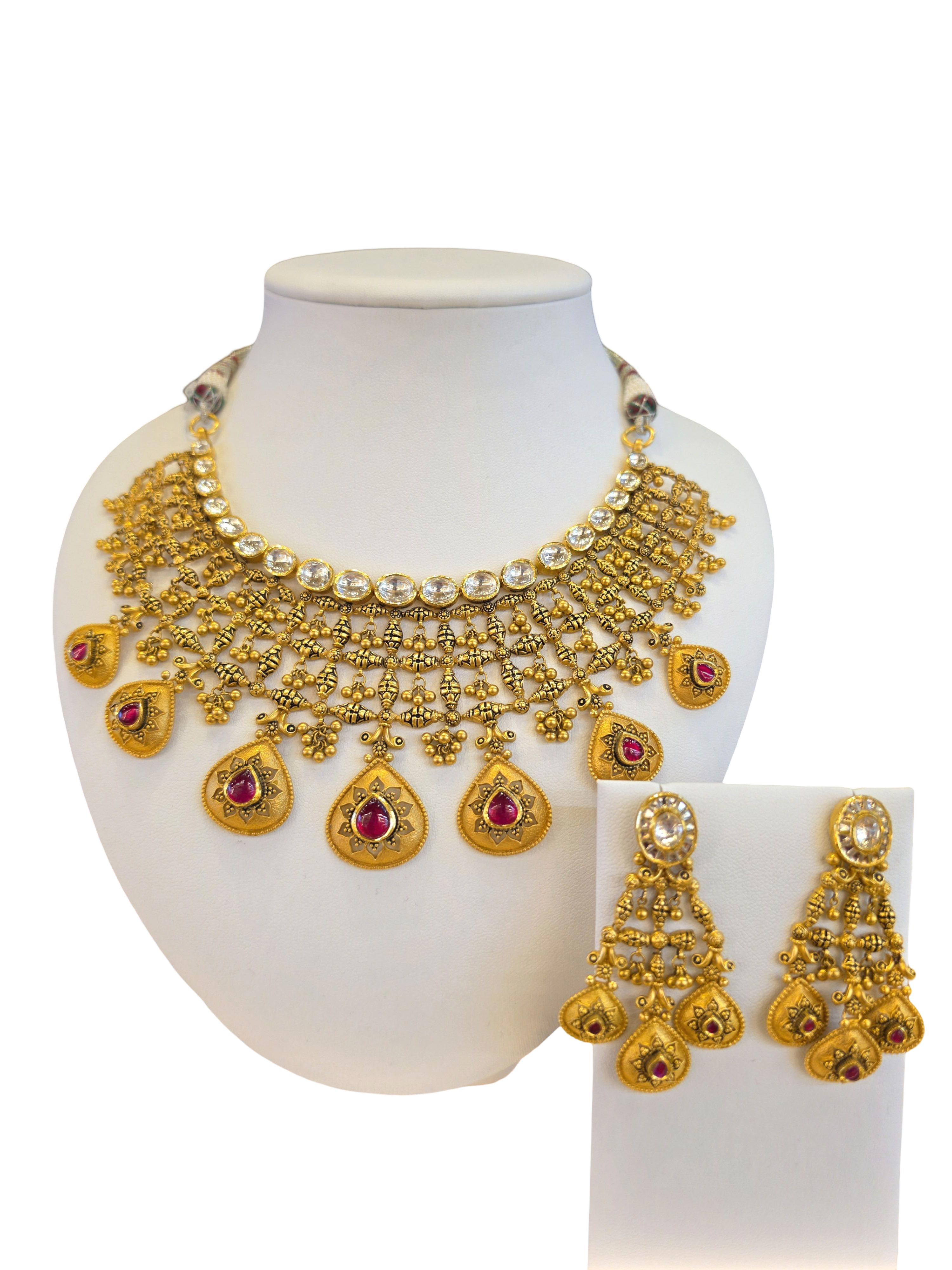 22K Gold Designer Antique Bridal Set