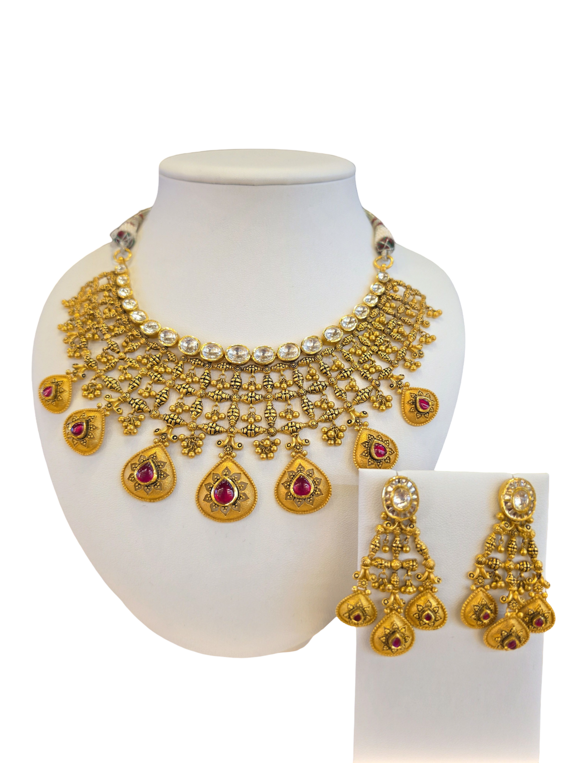 22K Gold Designer Antique Bridal Set