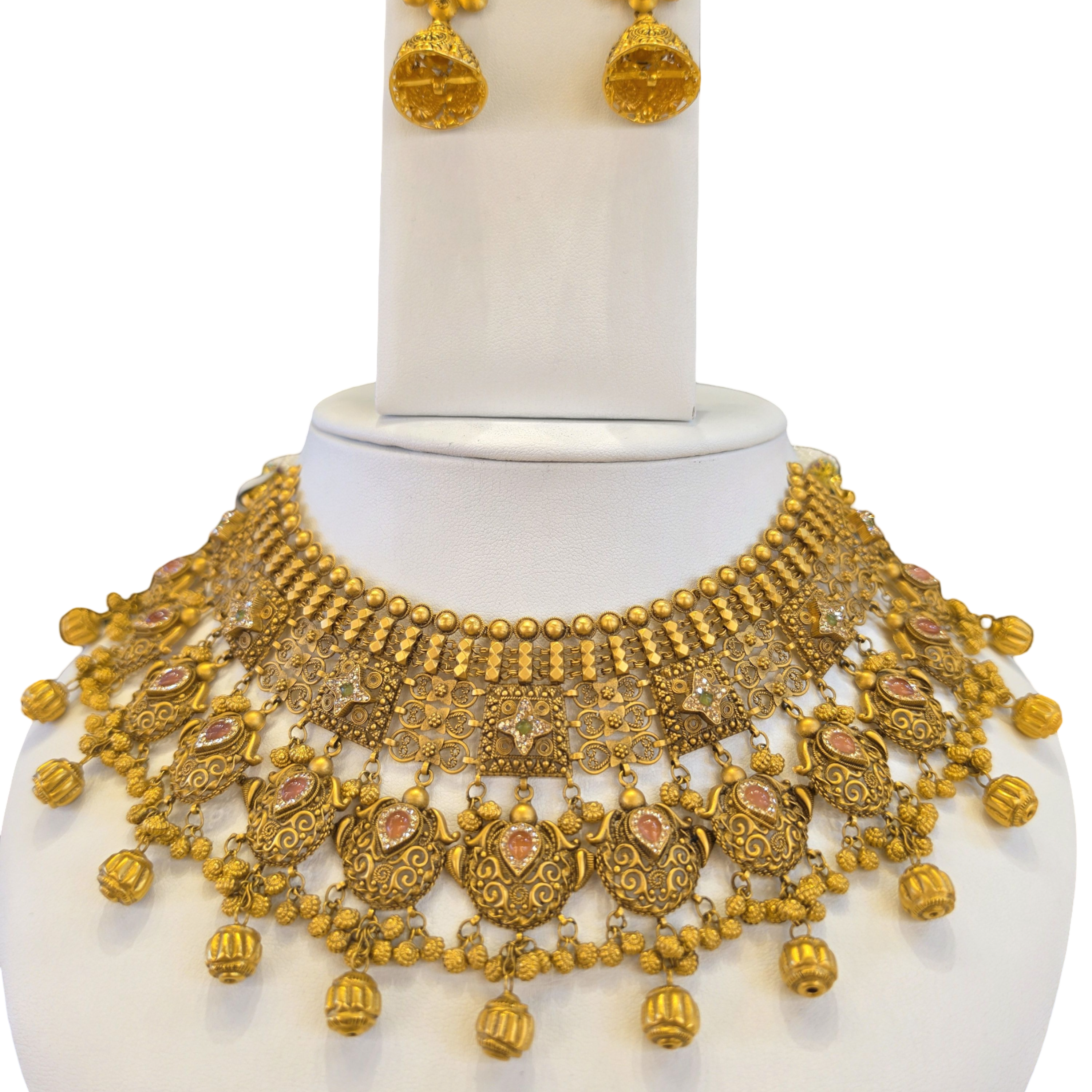 22K Gold Designer Antique Bridal Set