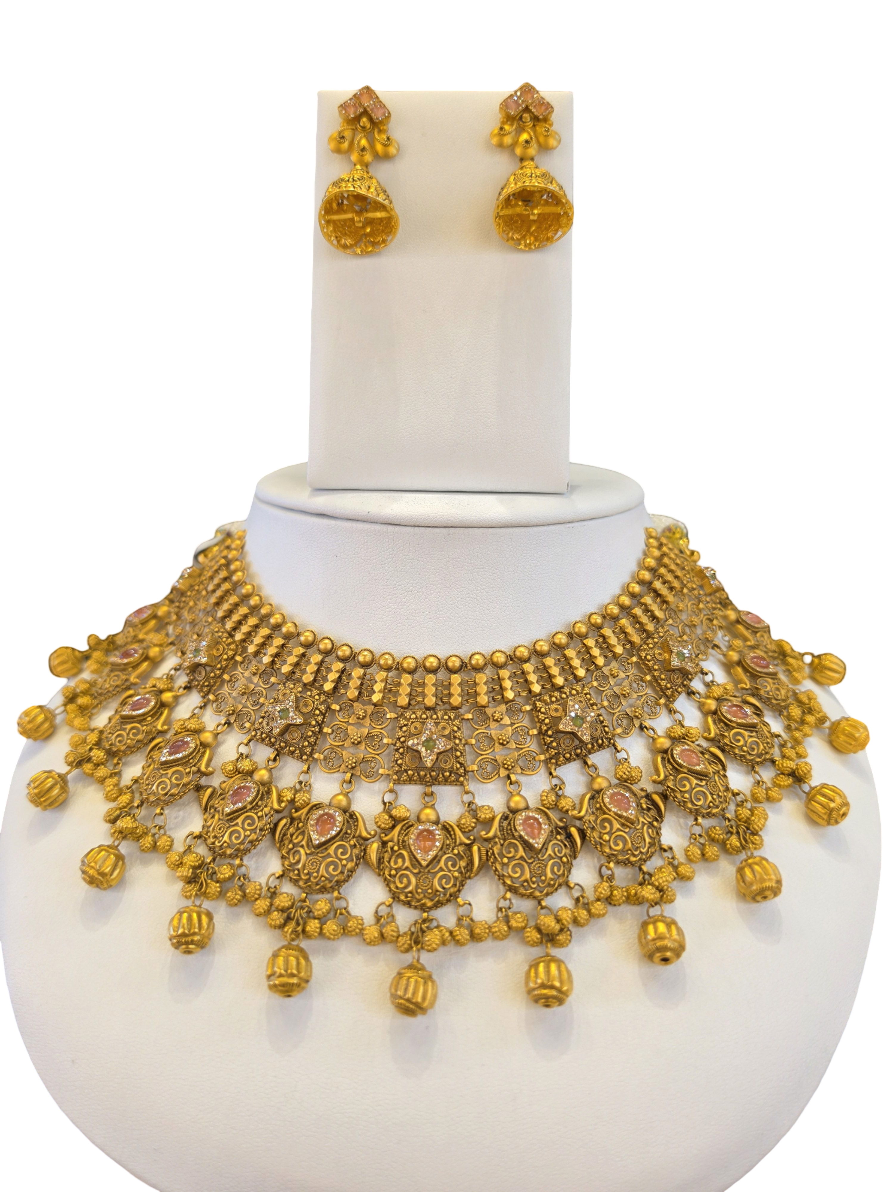 22K Gold Designer Antique Bridal Set