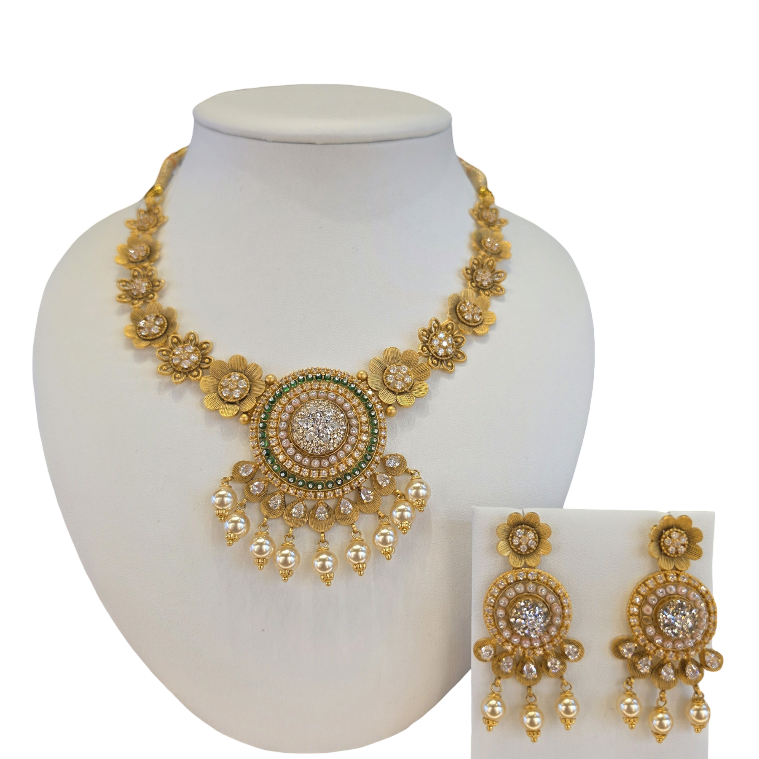 22K Gold Designer Antique Bridal Set