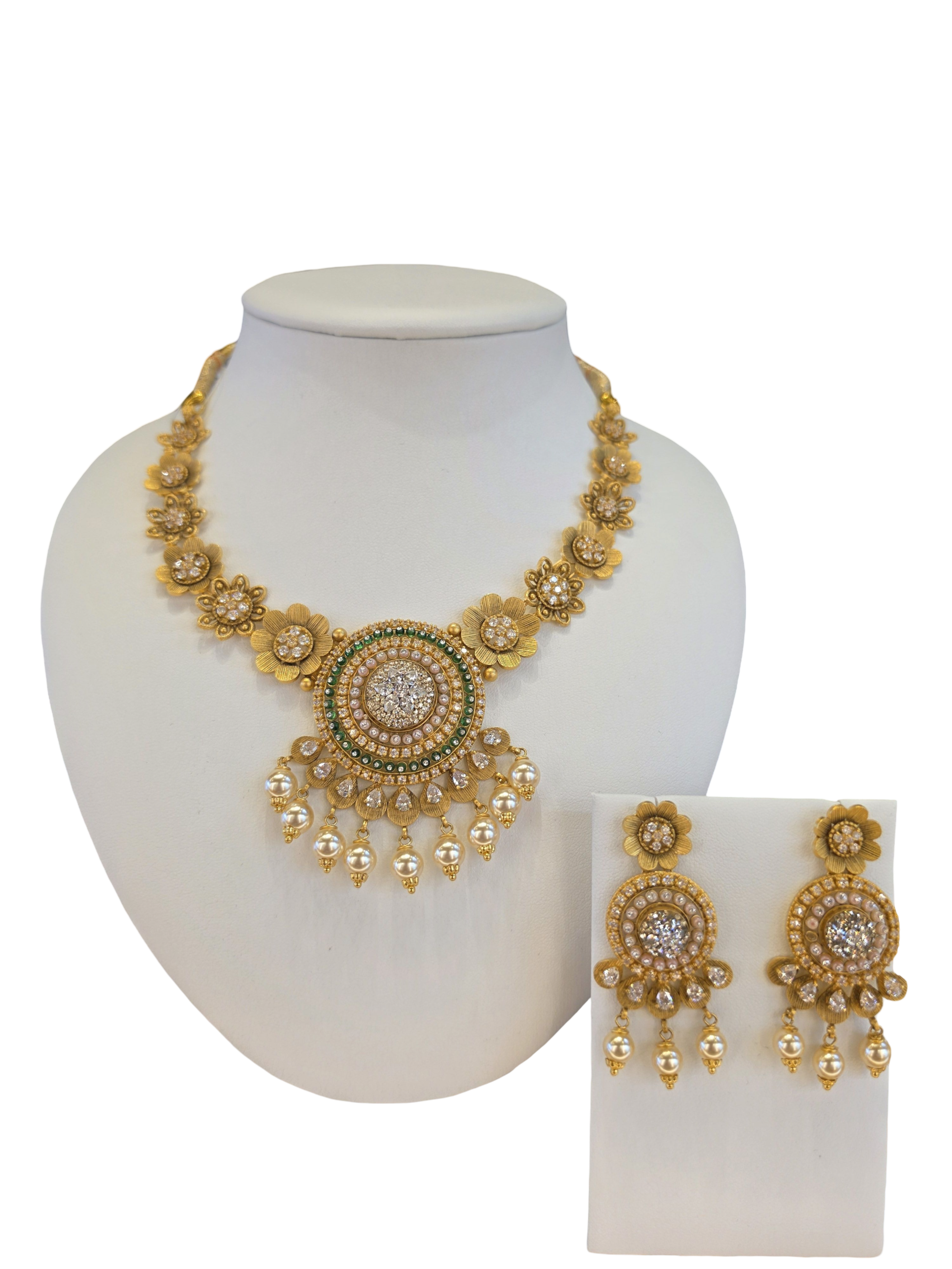 22K Gold Designer Antique Bridal Set