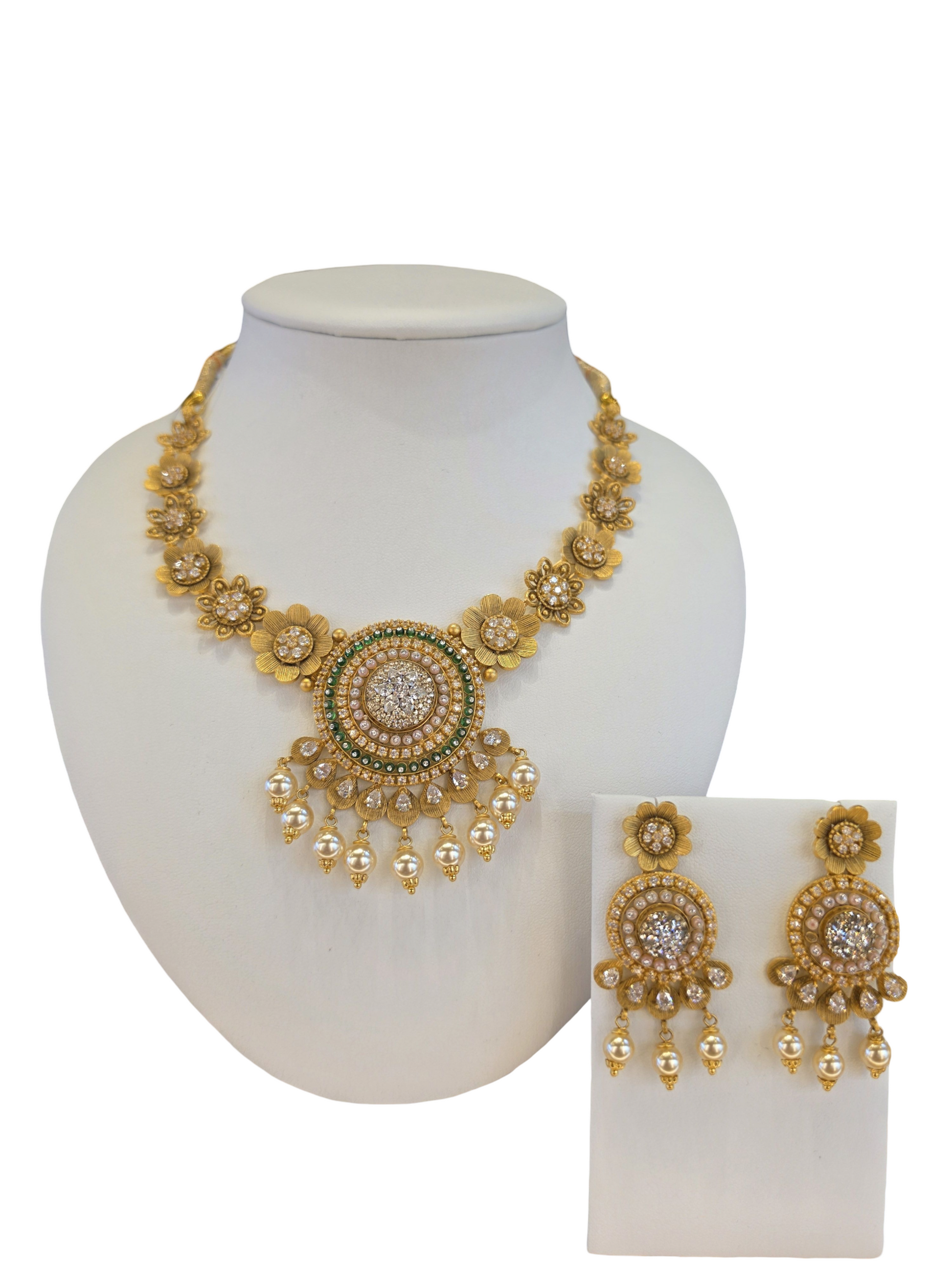 22K Gold Designer Antique Bridal Set
