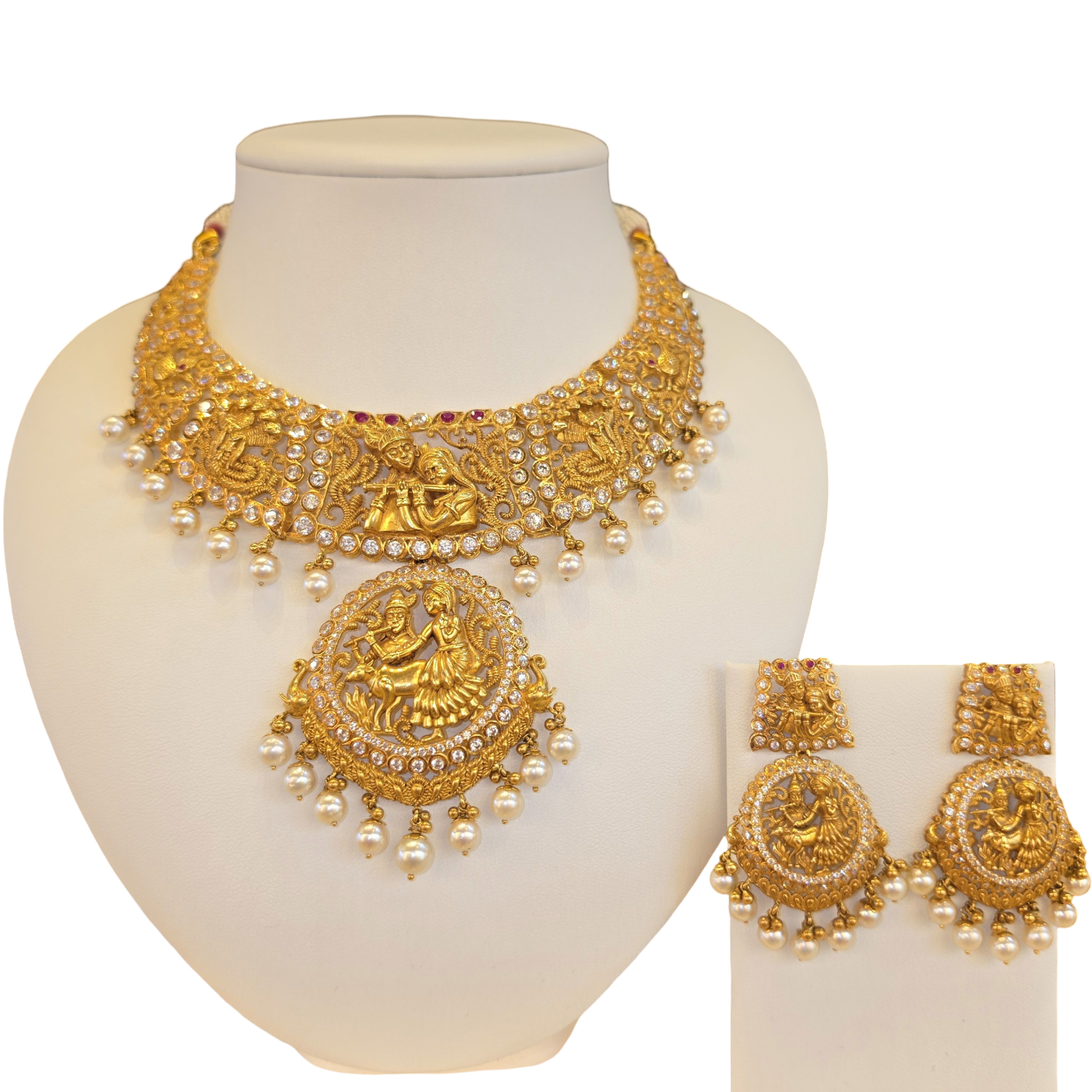22K Gold Designer Antique Bridal Set