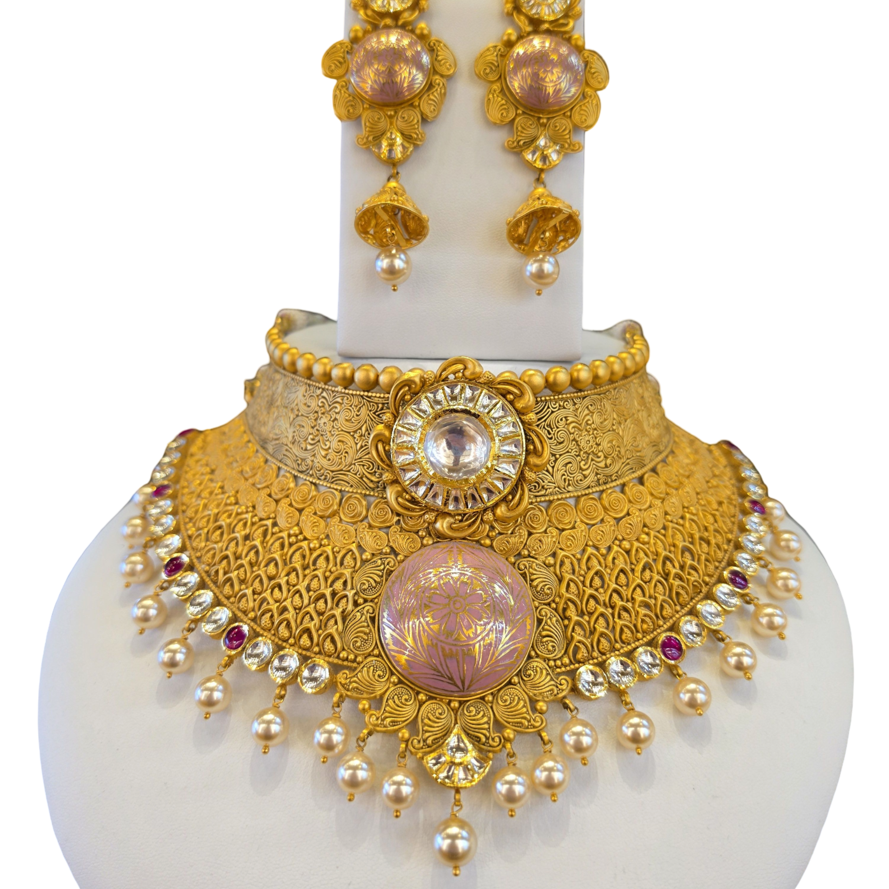 22K Gold Designer Antique Bridal Set