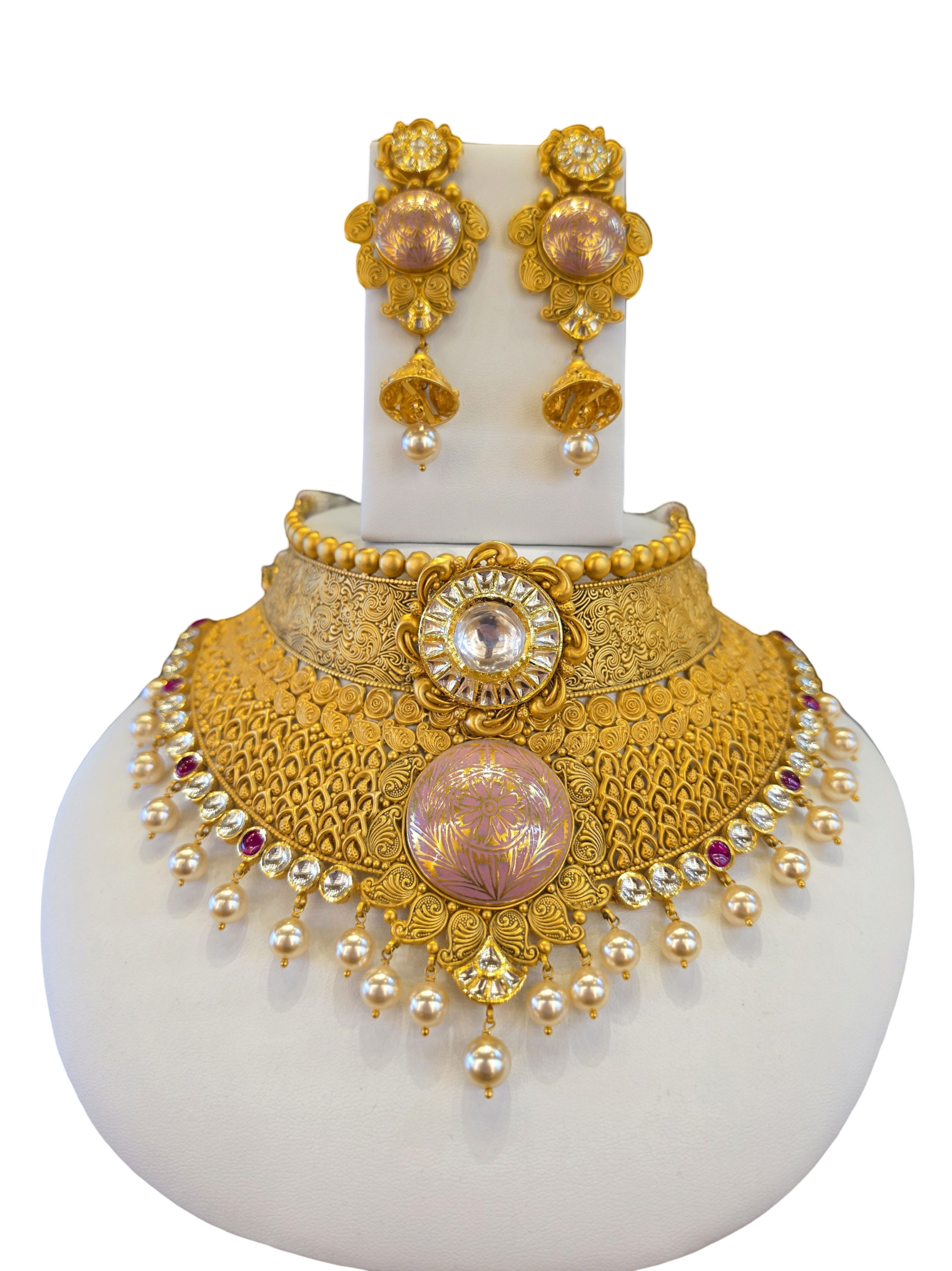 22K Gold Designer Antique Bridal Set