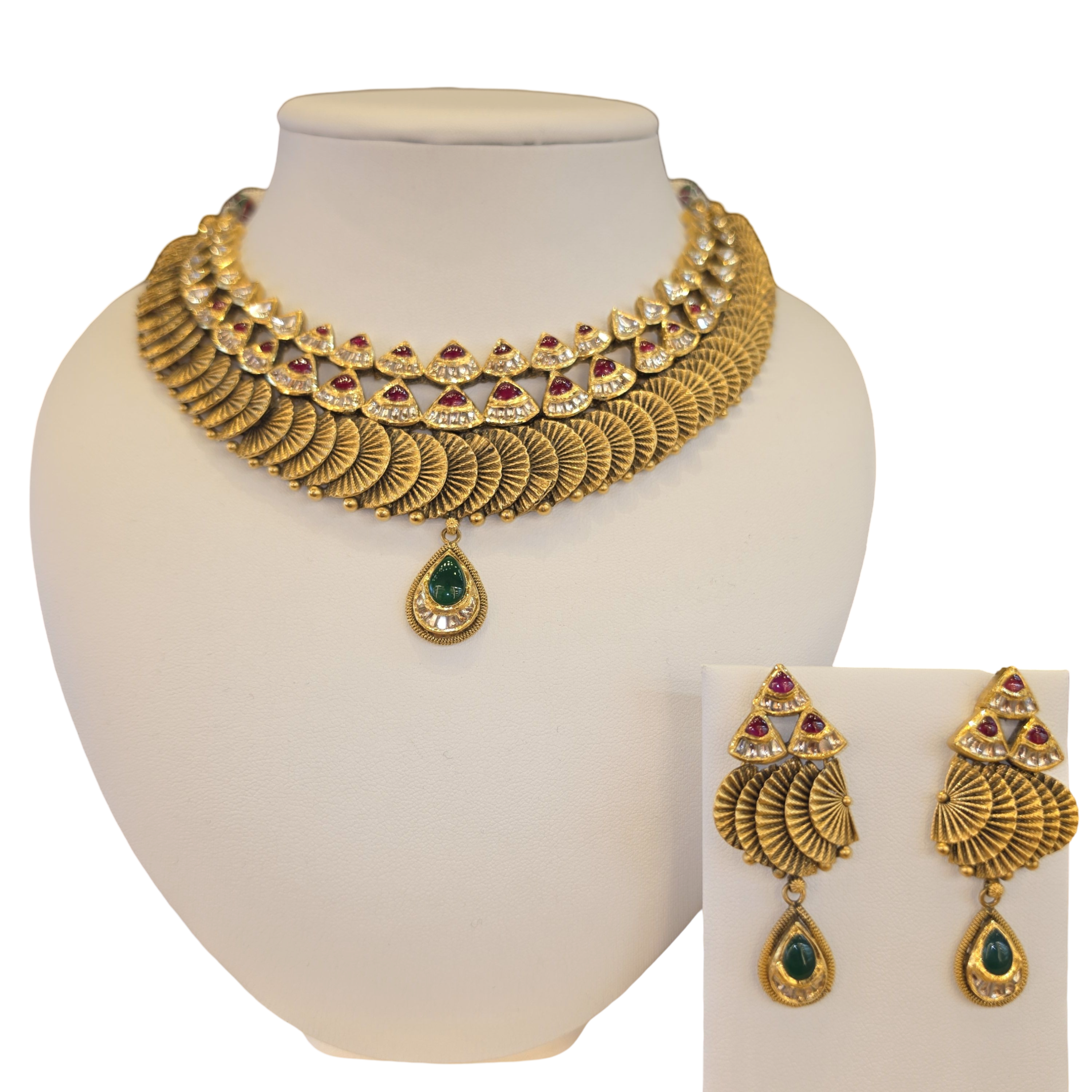 22K Gold Designer Antique Bridal Set