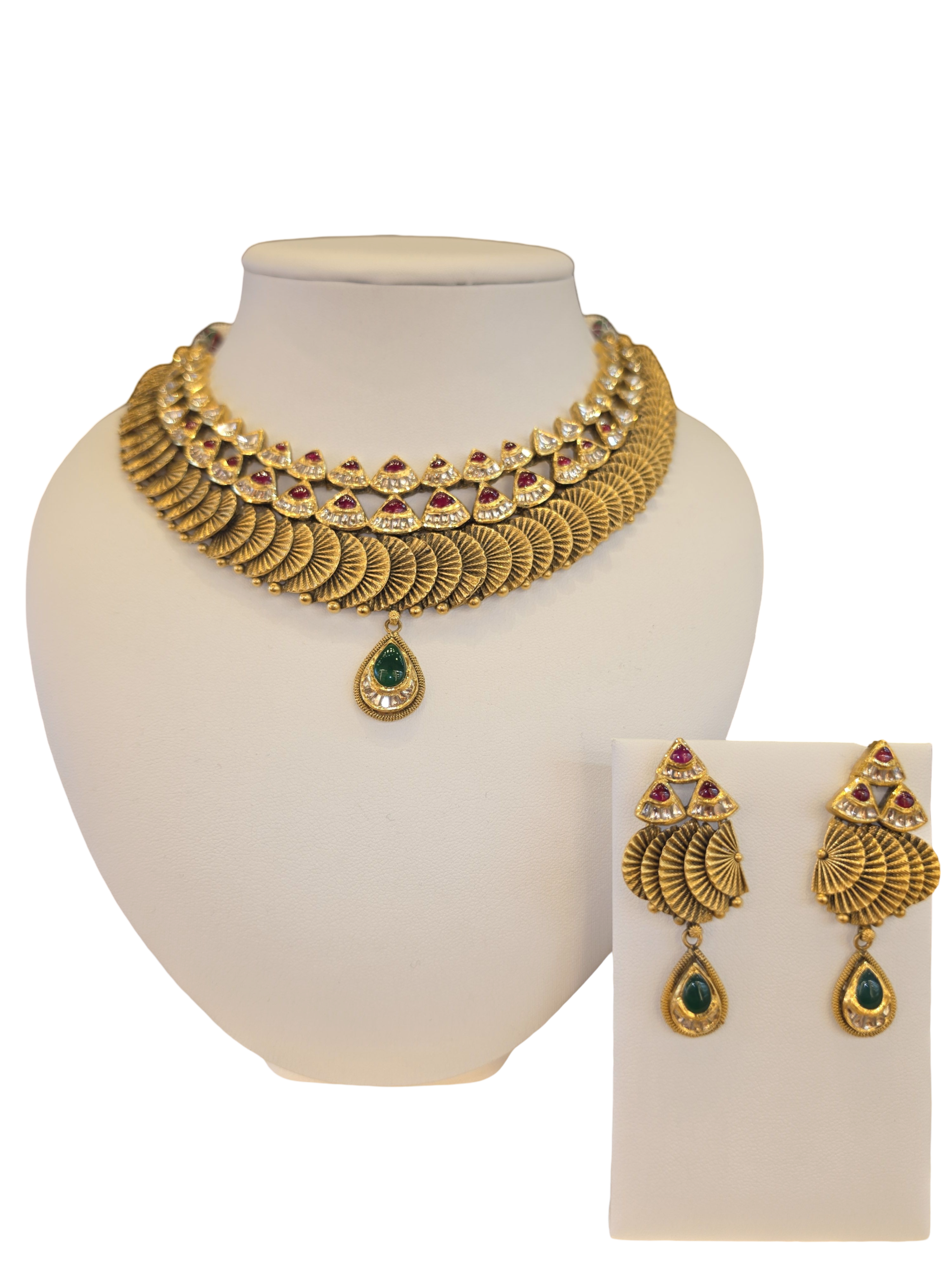 22K Gold Designer Antique Bridal Set